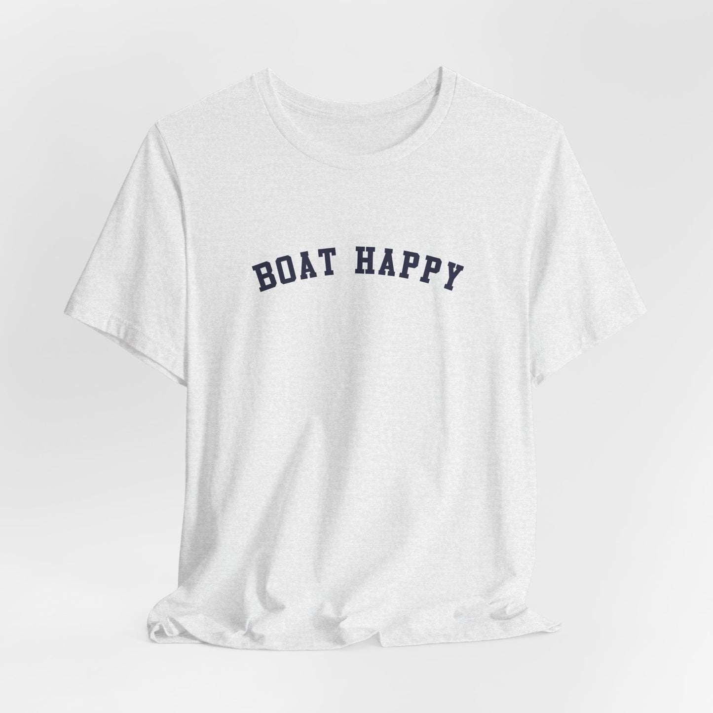 Boat Happy Bella + Canvas 3001 T-Shirt, Soft Nautical Tee for Boating Lovers, Boating T-Shirt, Nautical T-Shirt, Boating Gift for Boat Lover