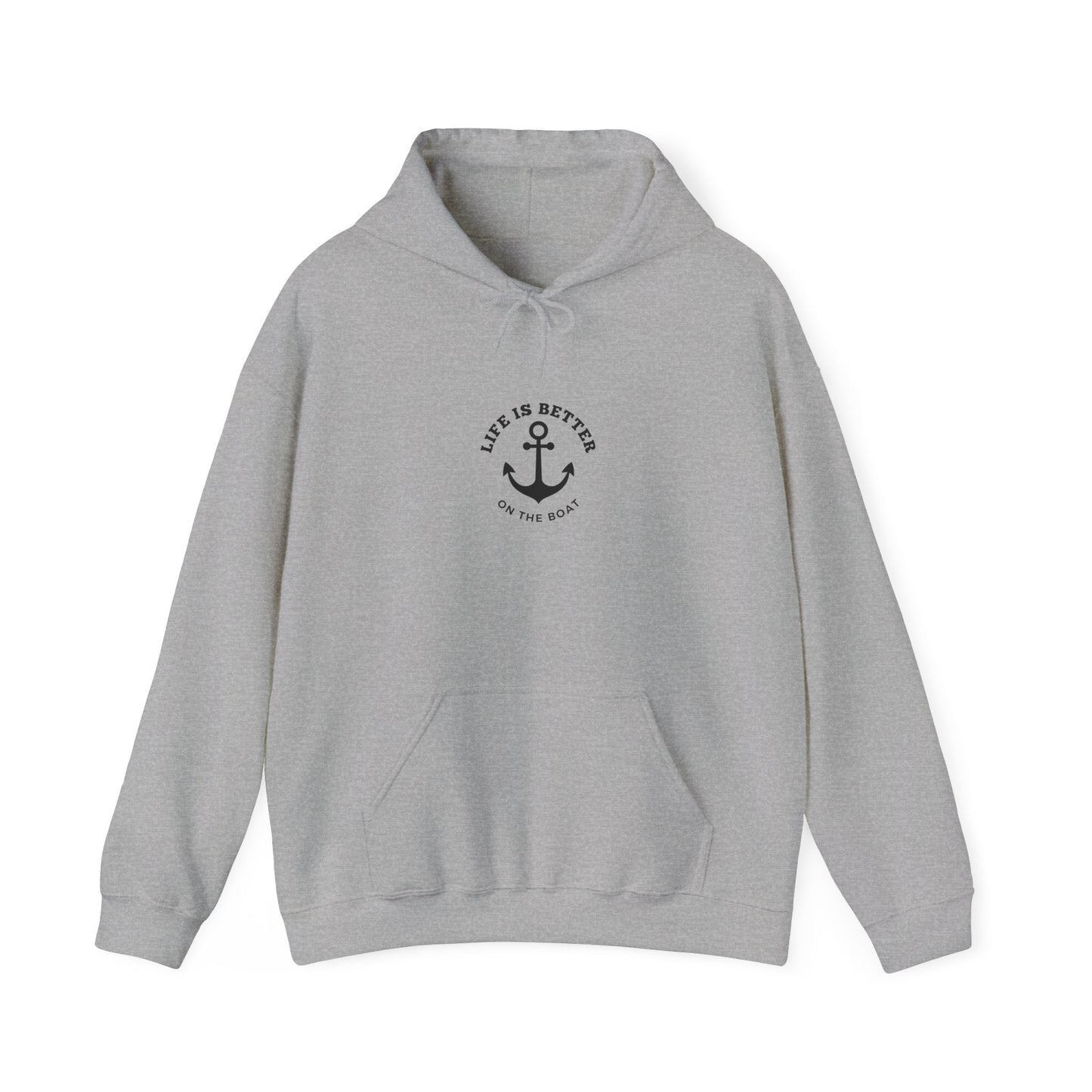 Life Is Better on the Boat Hoodie | Boating Pullover by Boat Happy, Cozy Heavy Blend Boating Pullover