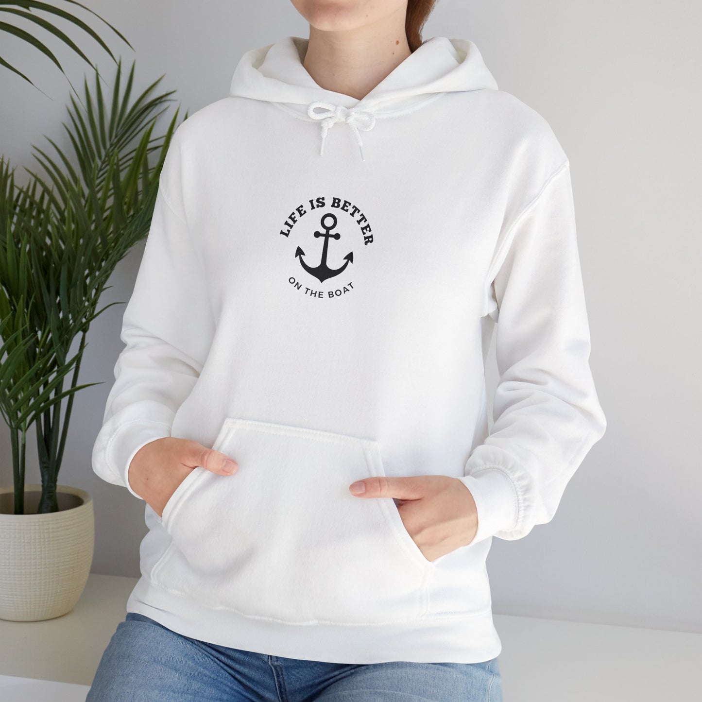 Life Is Better on the Boat Hoodie | Boating Pullover by Boat Happy, Cozy Heavy Blend Boating Pullover