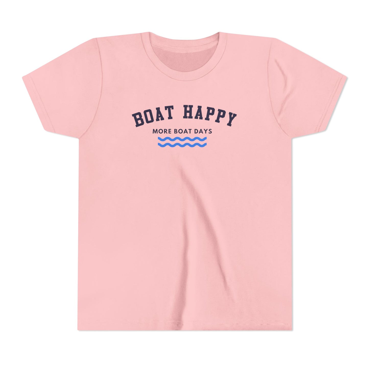 Youth T-shirt with Boat Happy Classic Logo, Fun & Stylish Fit, Youth Tee, Kids T-shirt, Nautical Youth Tee