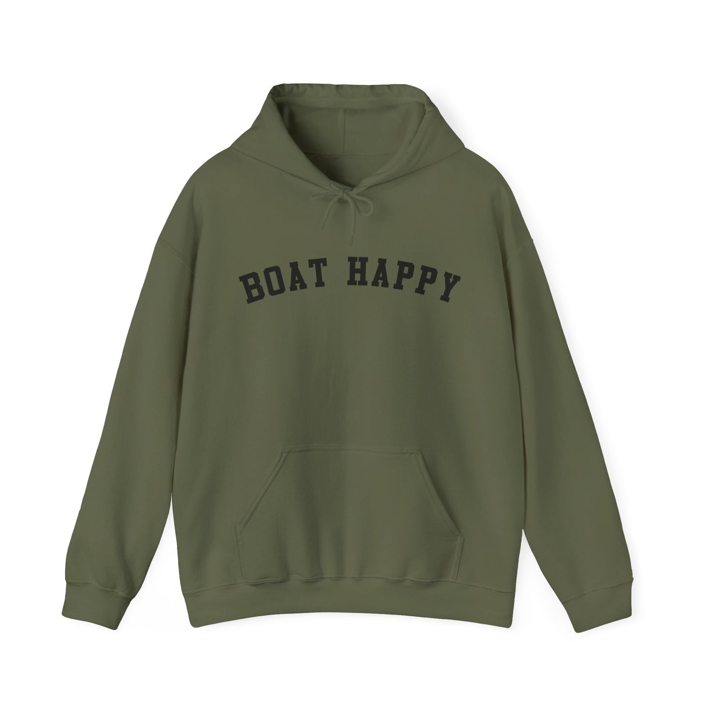 Boat Happy Gildan 18500 Sweatshirt, Cozy & Warm Boating Hoodie, Comfortable Nautical Sweatshirt for Chilly Days, Boating Pullover, Boating Hoodie