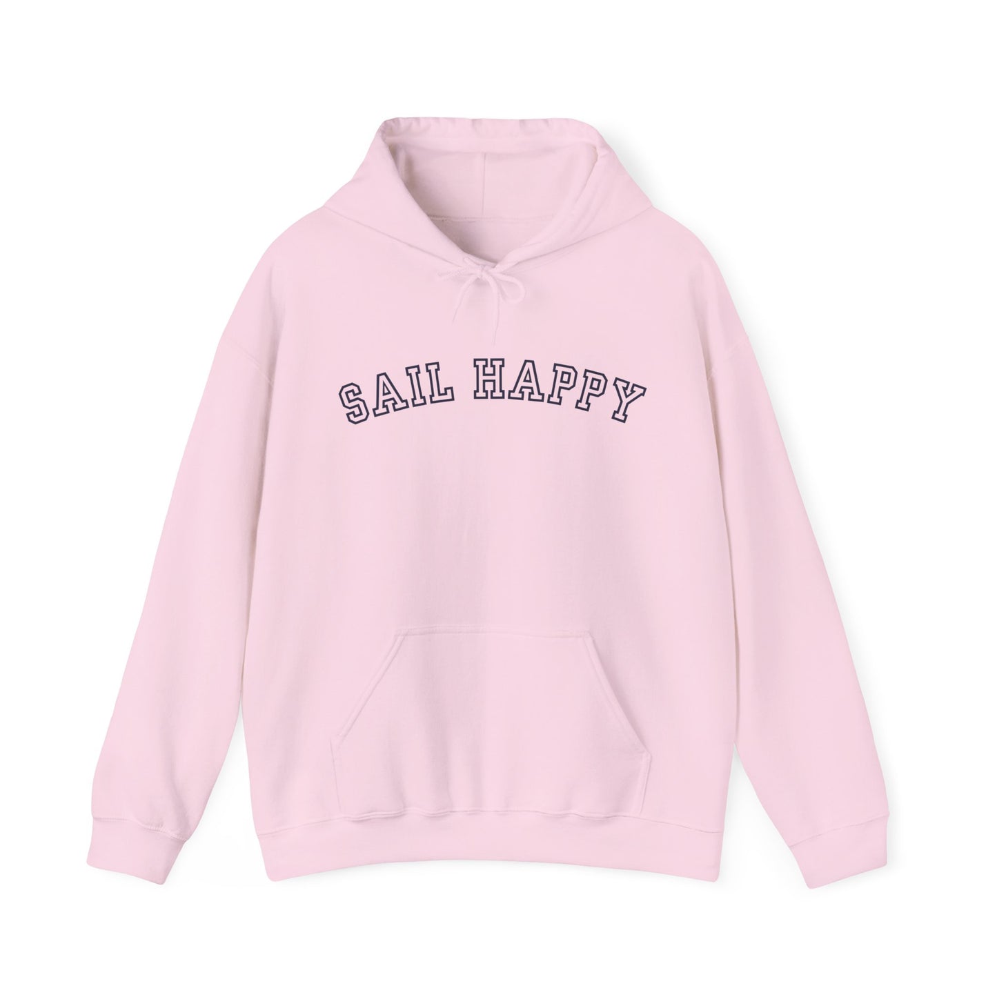 Sail Happy Hoodie, Gildan 18500 Sweatshirt for Warmth & Comfort, Perfect for Cool Sailing Adventures, Heavy Blend Sail Happy Sweatshirt