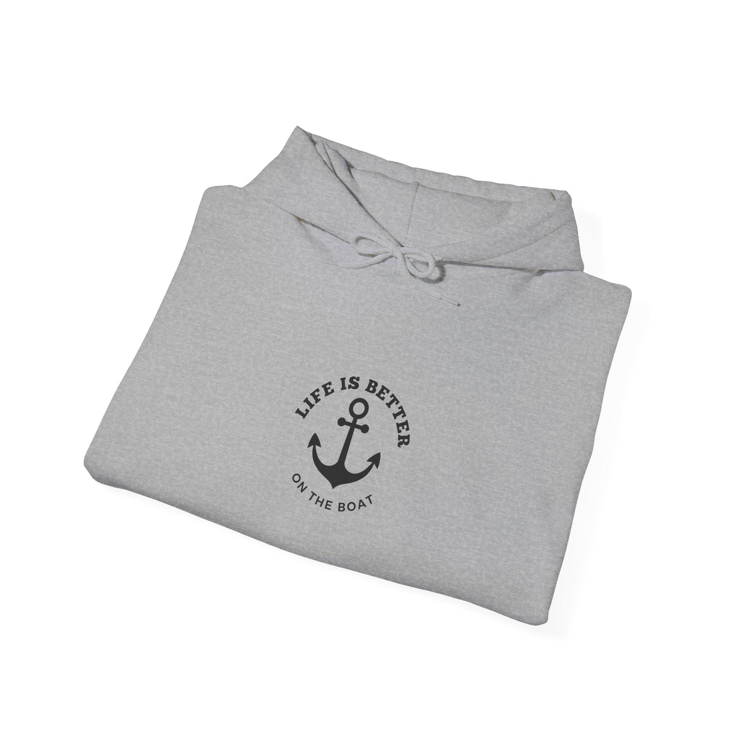 Life Is Better on the Boat Hoodie | Boating Pullover by Boat Happy, Cozy Heavy Blend Boating Pullover