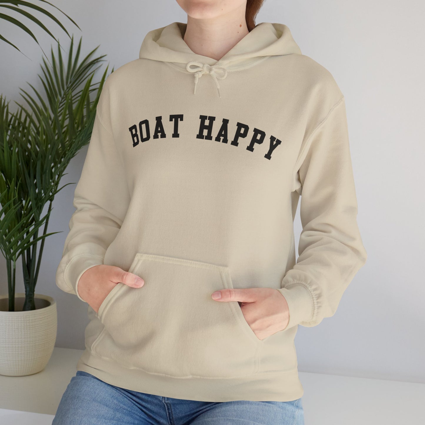 Boat Happy Gildan 18500 Sweatshirt, Cozy & Warm Boating Hoodie, Comfortable Nautical Sweatshirt for Chilly Days, Boating Pullover, Boating Hoodie
