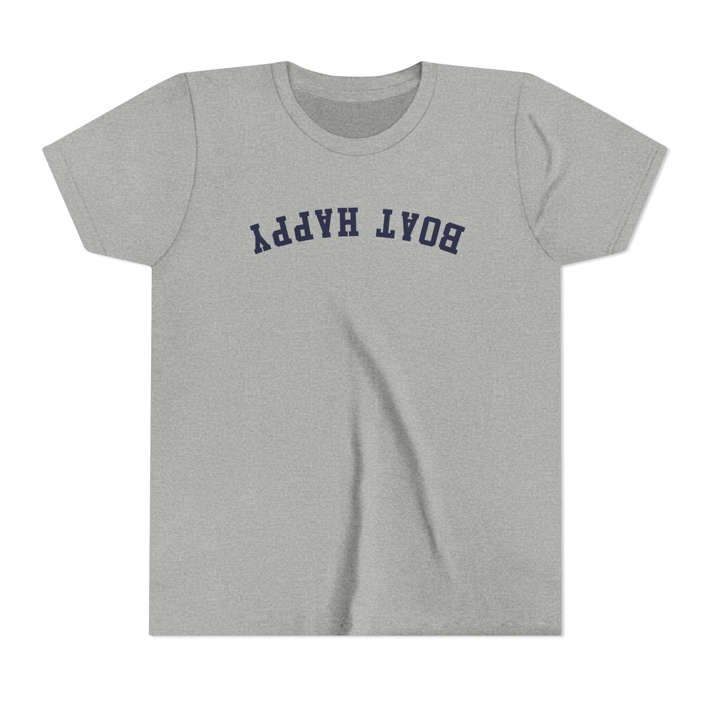 Boat Happy Youth T-Shirt, Upside-Down Fun for Little Boaters, Youth T-Shirt, Kid's Boating Tee