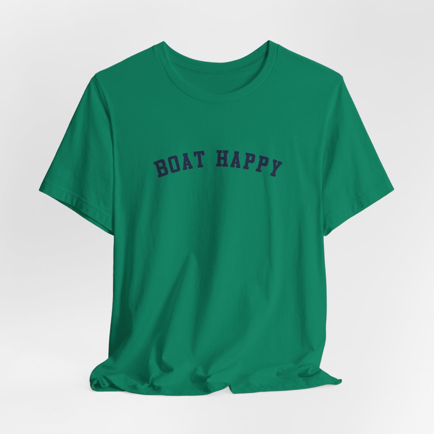 Boat Happy Bella + Canvas 3001 T-Shirt, Soft Nautical Tee for Boating Lovers, Boating T-Shirt, Nautical T-Shirt, Boating Gift for Boat Lover