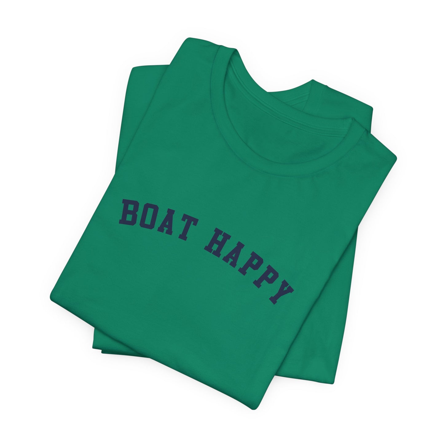 Boat Happy Bella + Canvas 3001 T-Shirt, Soft Nautical Tee for Boating Lovers, Boating T-Shirt, Nautical T-Shirt, Boating Gift for Boat Lover