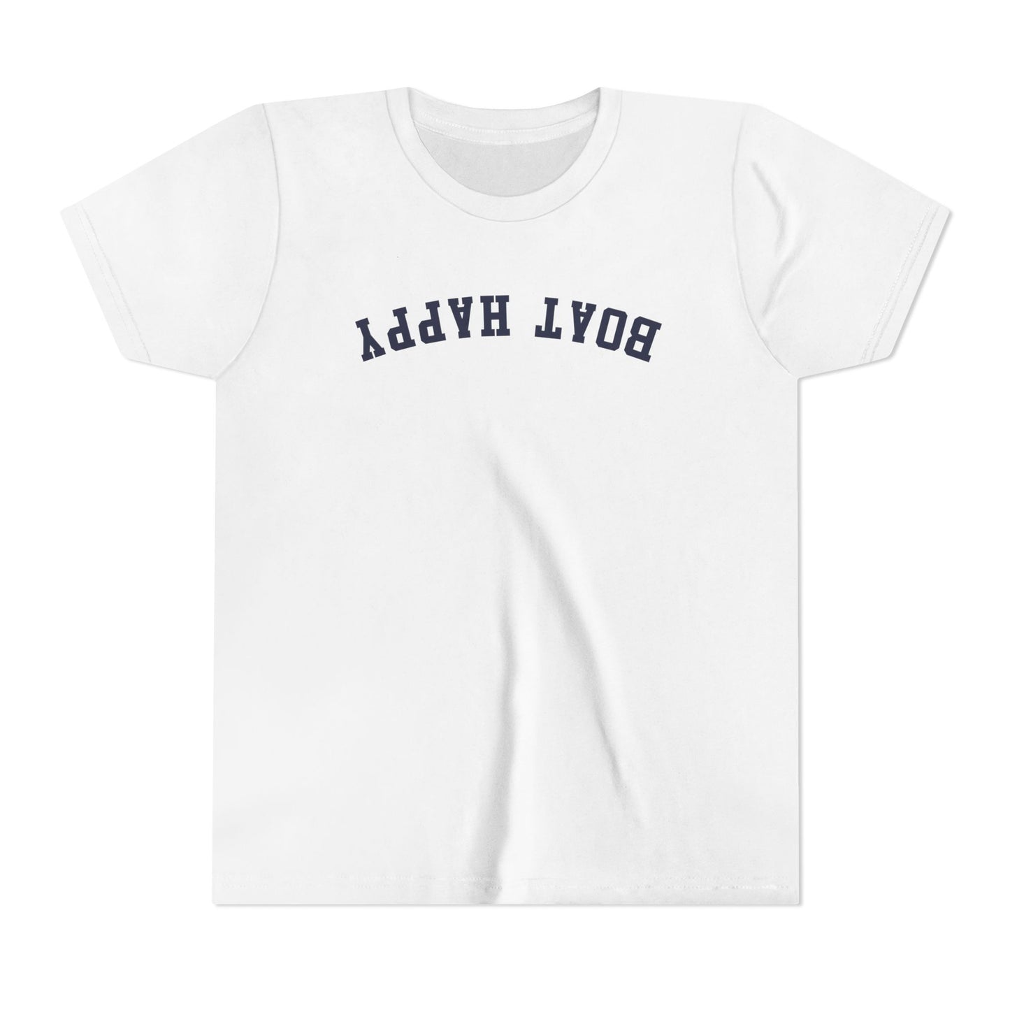 Boat Happy Youth T-Shirt, Upside-Down Fun for Little Boaters, Youth T-Shirt, Kid's Boating Tee