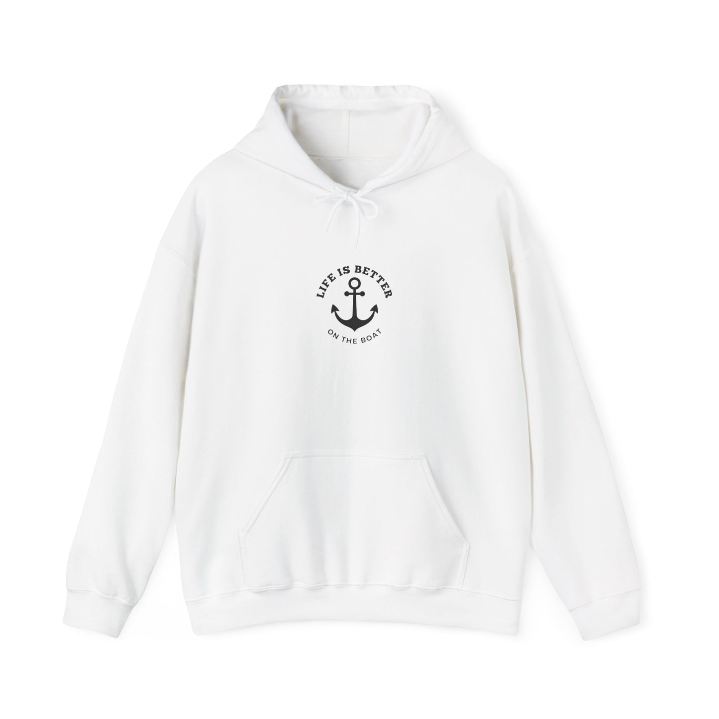 Life Is Better on the Boat Hoodie | Boating Pullover by Boat Happy, Cozy Heavy Blend Boating Pullover
