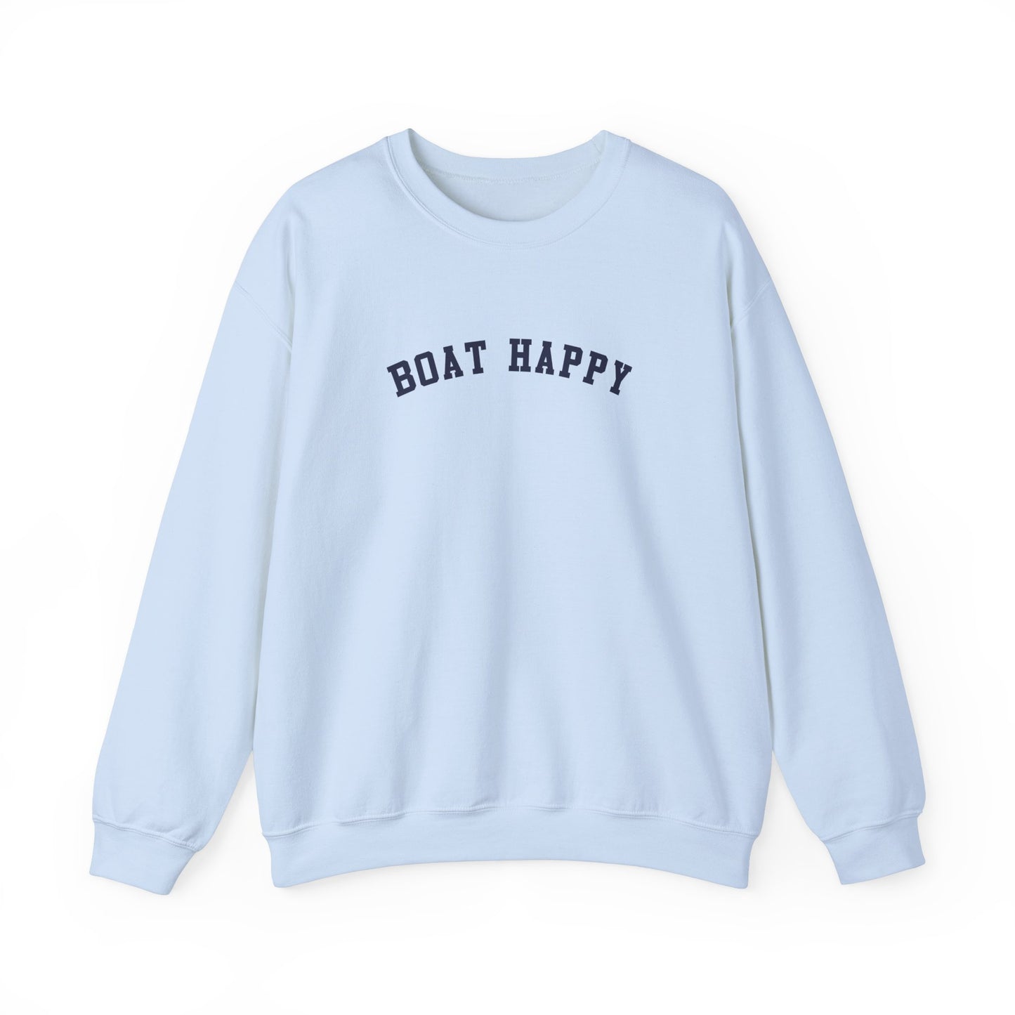 Boat Happy Classic Crewneck Sweatshirt, Nautical-Inspired Cozy Pullover, Boating Apparel, Unisex Fit Pullover Sweatshirt, Boating Sweatshirt for Him or Her