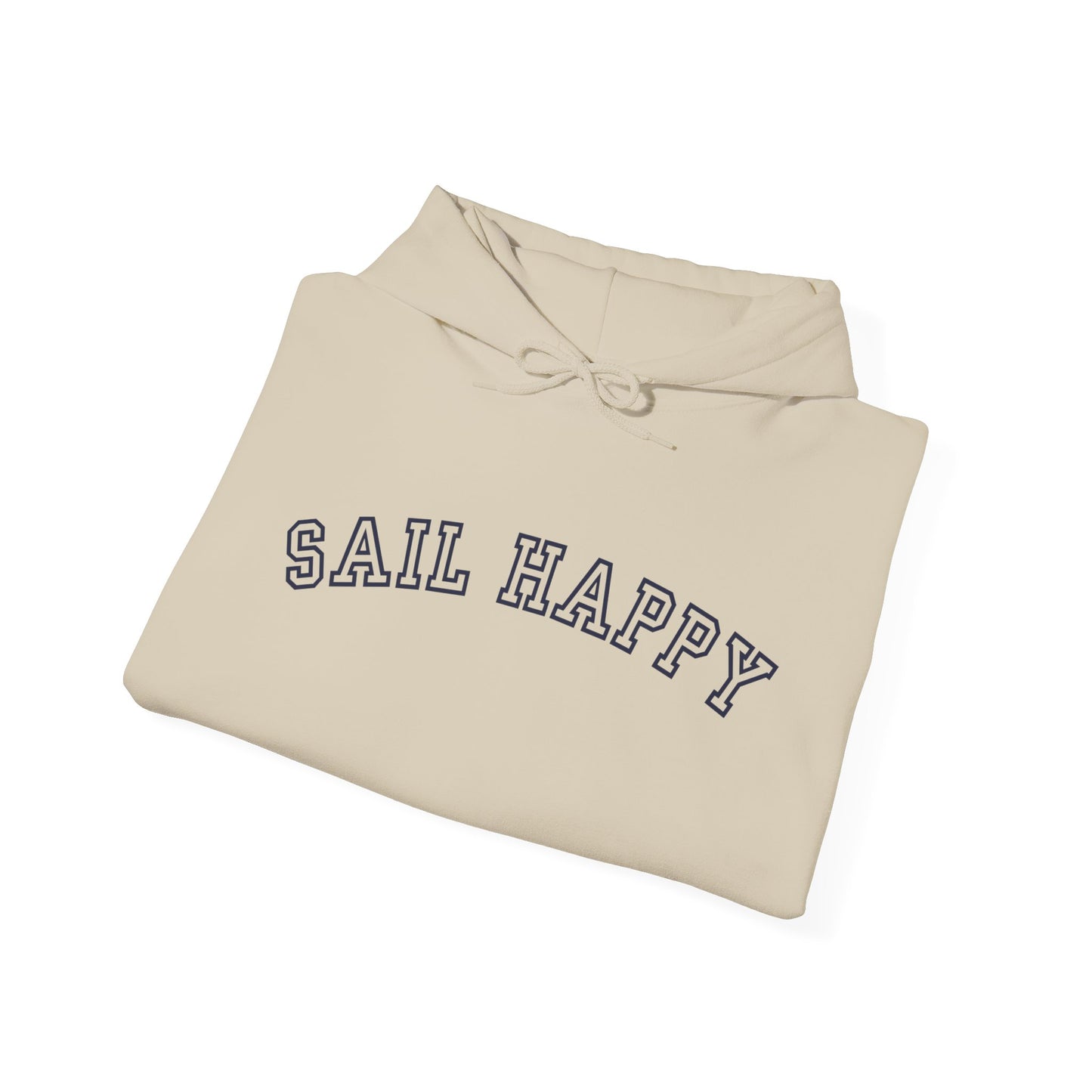 Sail Happy Hoodie, Gildan 18500 Sweatshirt for Warmth & Comfort, Perfect for Cool Sailing Adventures, Heavy Blend Sail Happy Sweatshirt