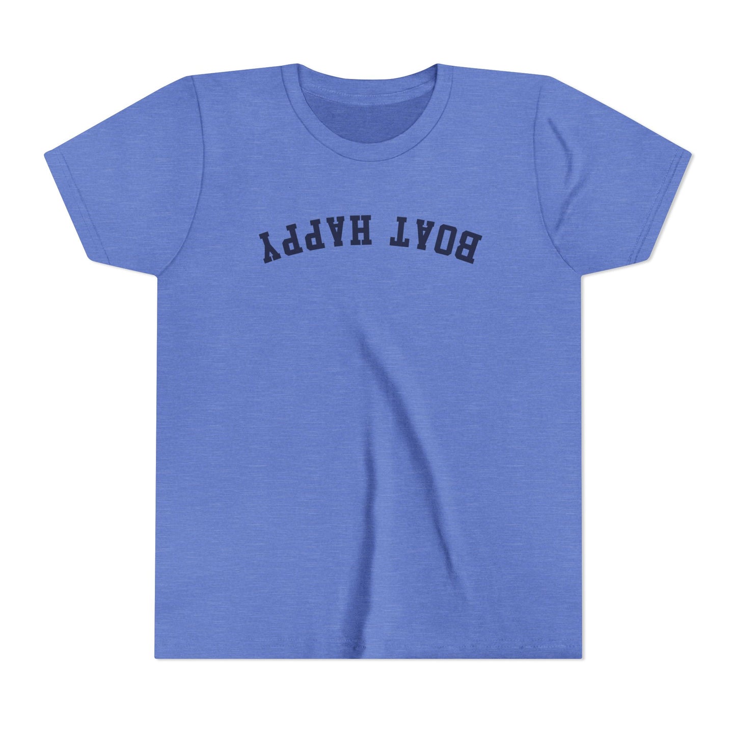 Boat Happy Youth T-Shirt, Upside-Down Fun for Little Boaters, Youth T-Shirt, Kid's Boating Tee