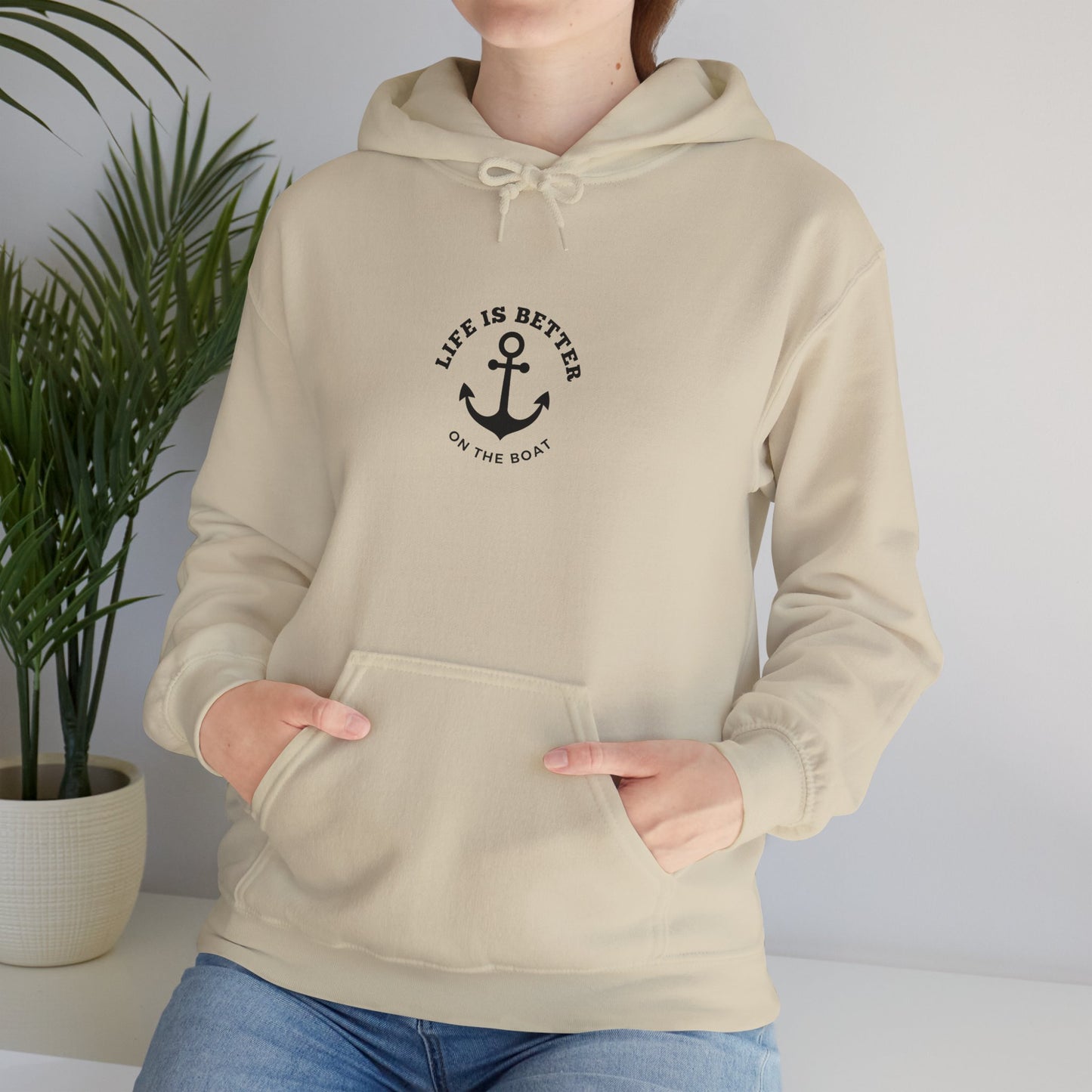 Life Is Better on the Boat Hoodie | Boating Pullover by Boat Happy, Cozy Heavy Blend Boating Pullover