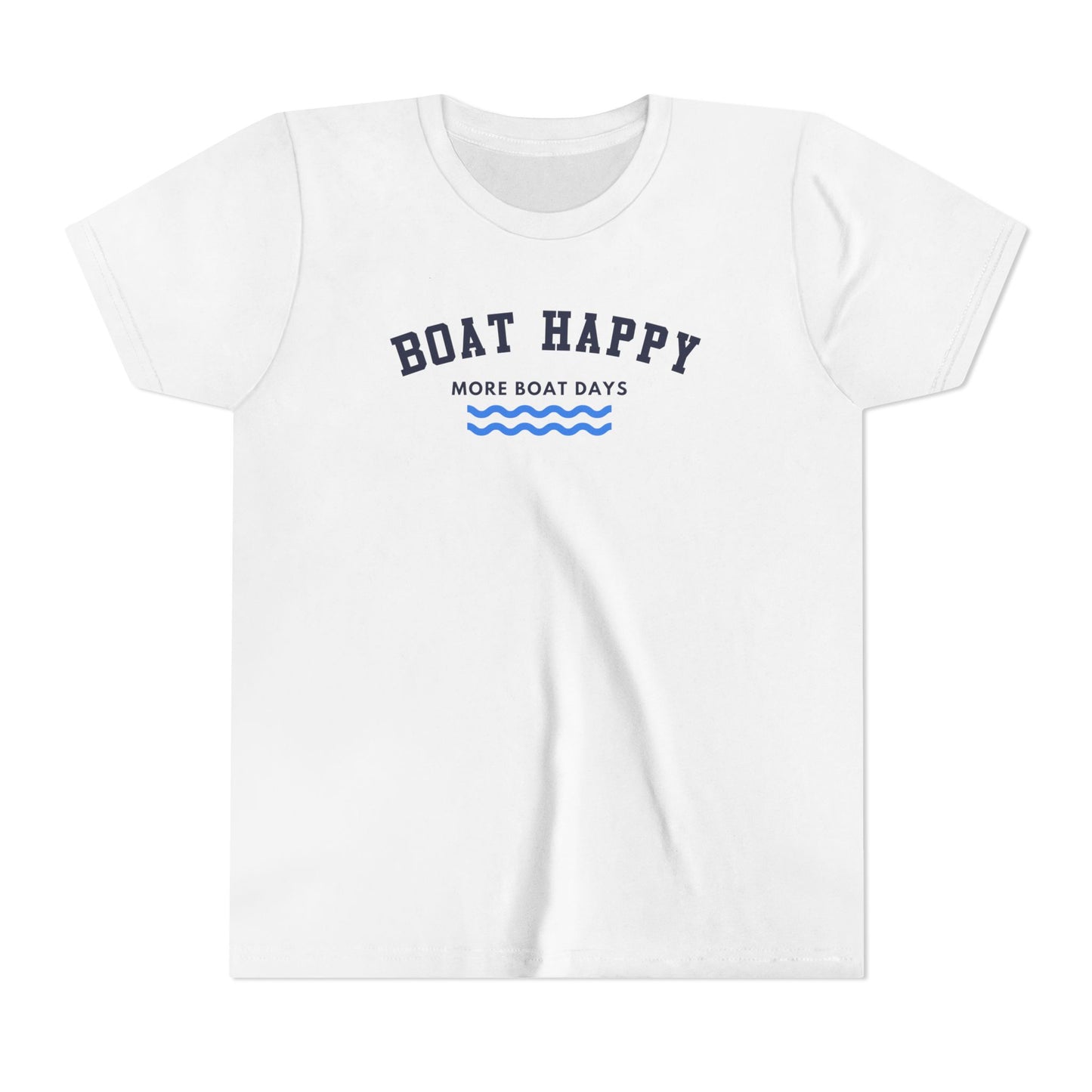 Youth T-shirt with Boat Happy Classic Logo, Fun & Stylish Fit, Youth Tee, Kids T-shirt, Nautical Youth Tee