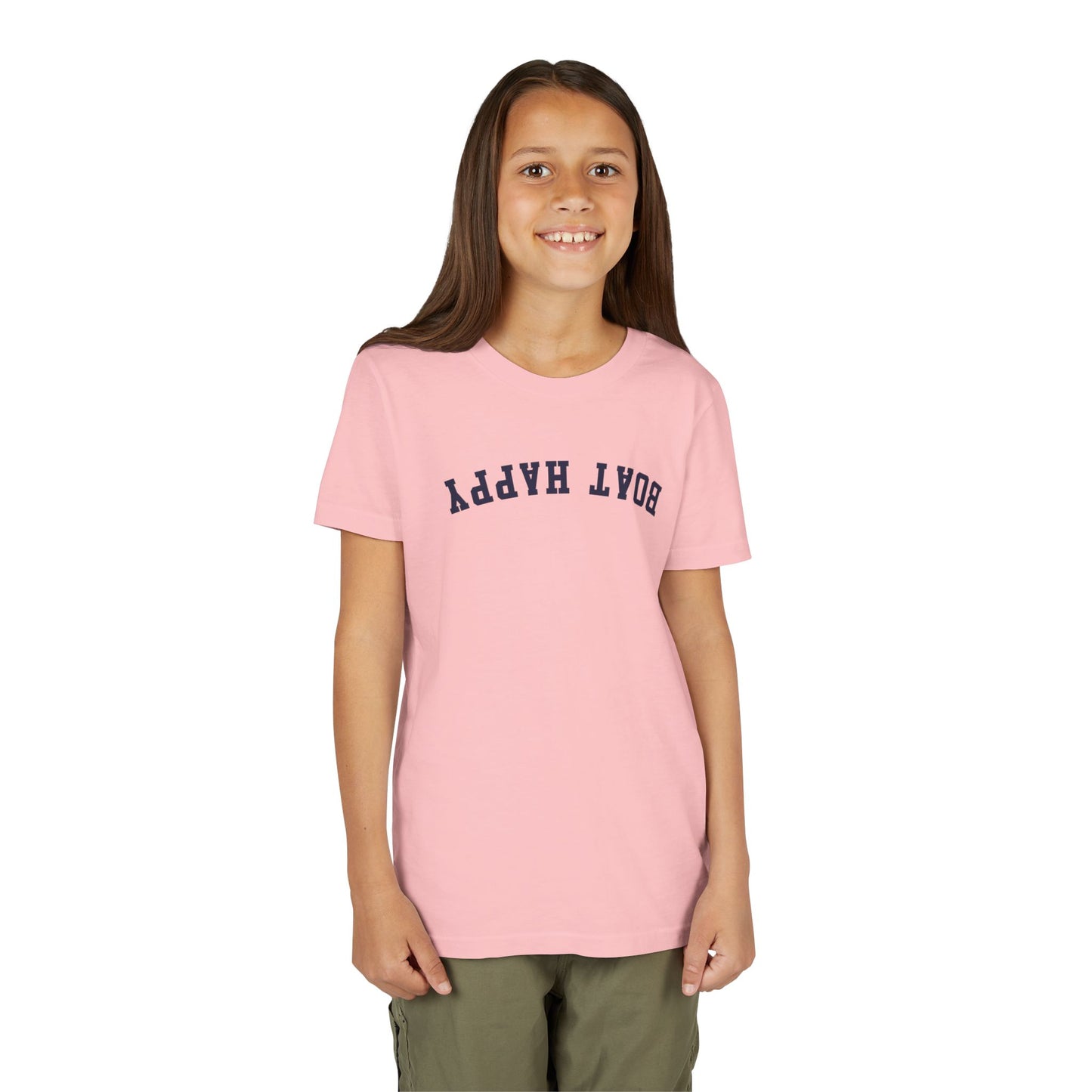 Boat Happy Youth T-Shirt, Upside-Down Fun for Little Boaters, Youth T-Shirt, Kid's Boating Tee