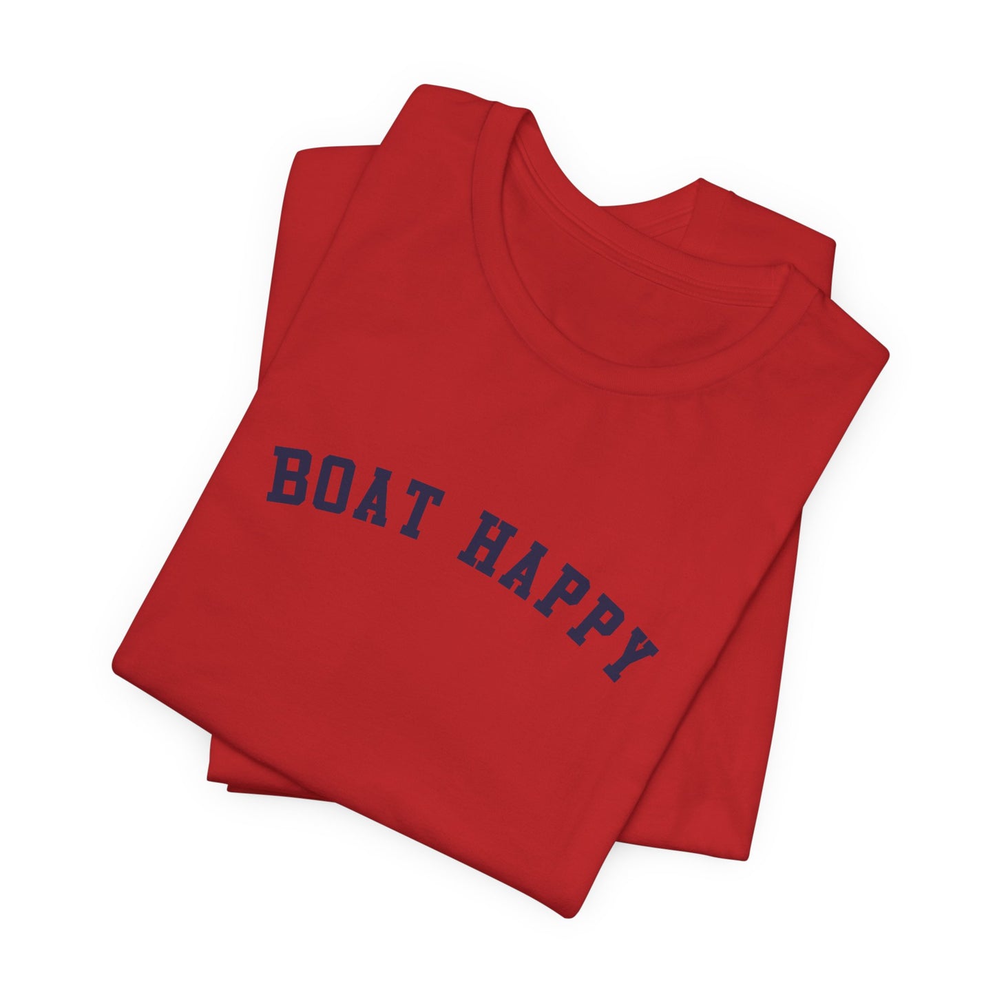 Boat Happy Bella + Canvas 3001 T-Shirt, Soft Nautical Tee for Boating Lovers, Boating T-Shirt, Nautical T-Shirt, Boating Gift for Boat Lover