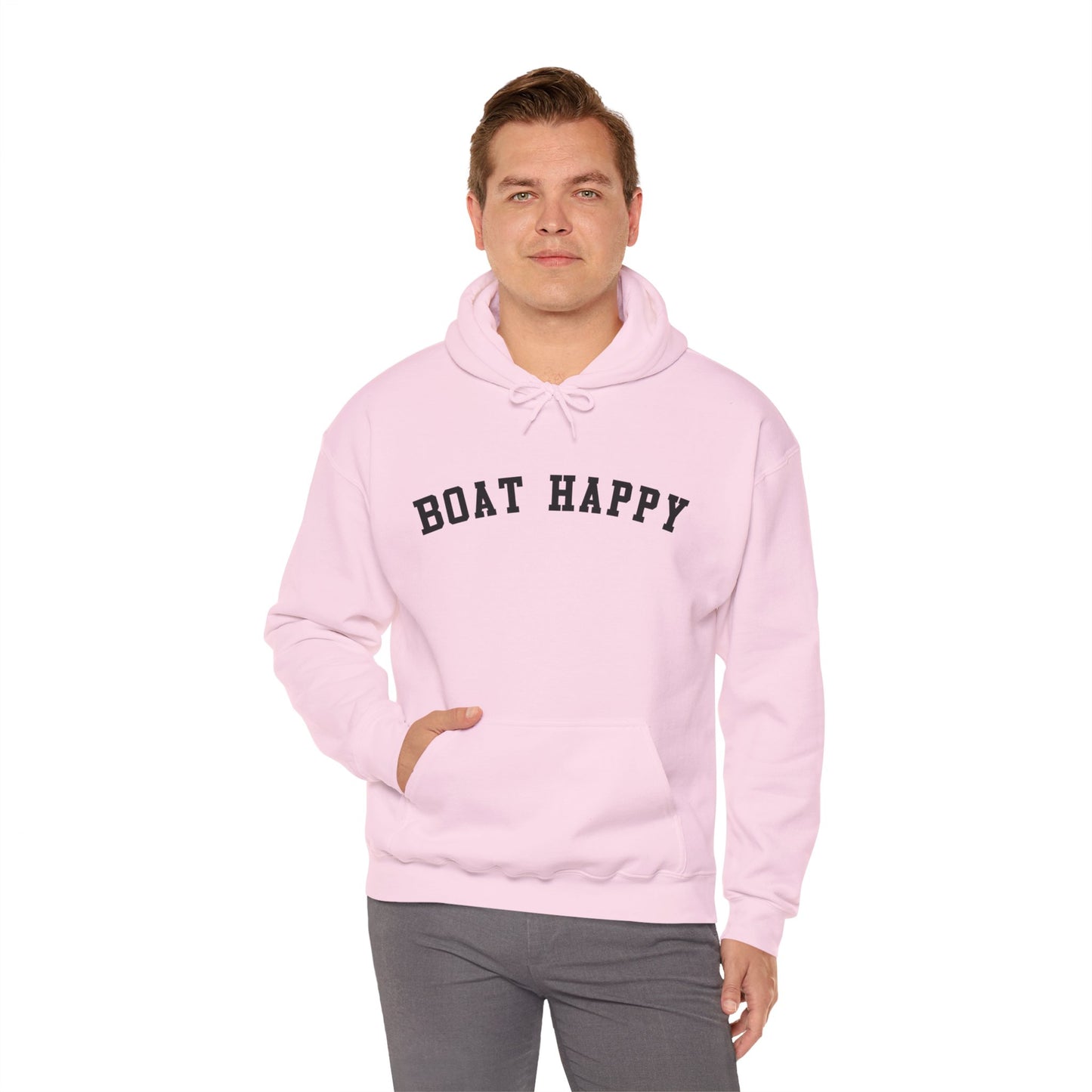 Boat Happy Gildan 18500 Sweatshirt, Cozy & Warm Boating Hoodie, Comfortable Nautical Sweatshirt for Chilly Days, Boating Pullover, Boating Hoodie