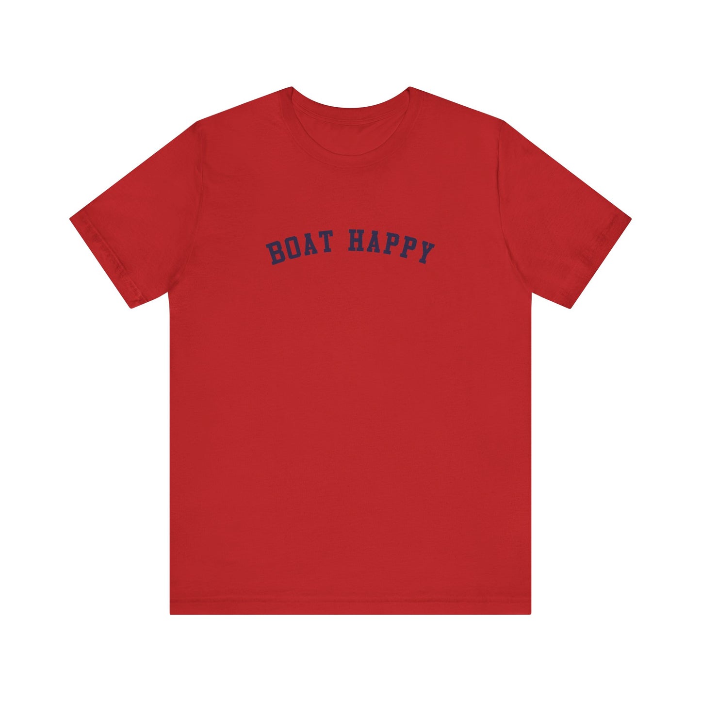 Boat Happy Bella + Canvas 3001 T-Shirt, Soft Nautical Tee for Boating Lovers, Boating T-Shirt, Nautical T-Shirt, Boating Gift for Boat Lover
