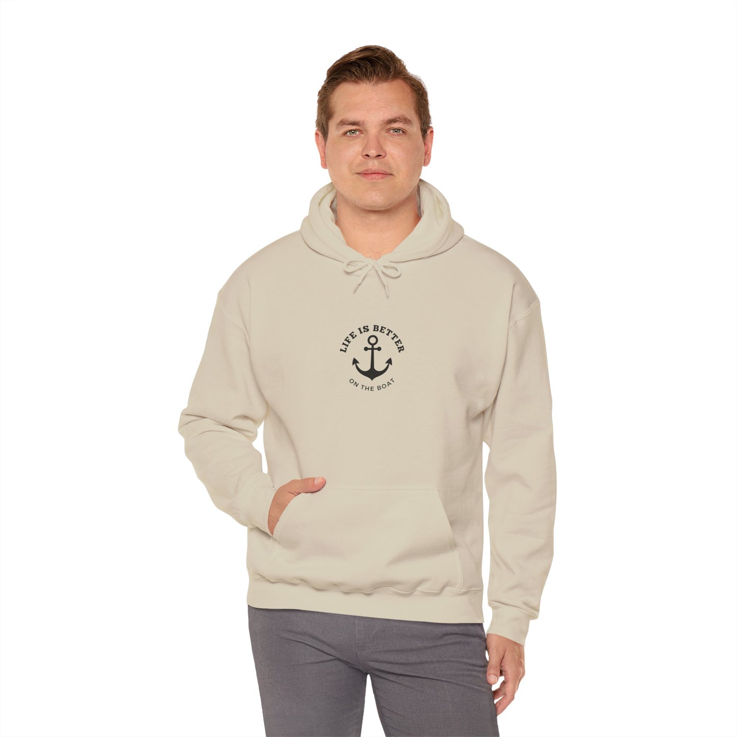 Life Is Better on the Boat Hoodie | Boating Pullover by Boat Happy, Cozy Heavy Blend Boating Pullover