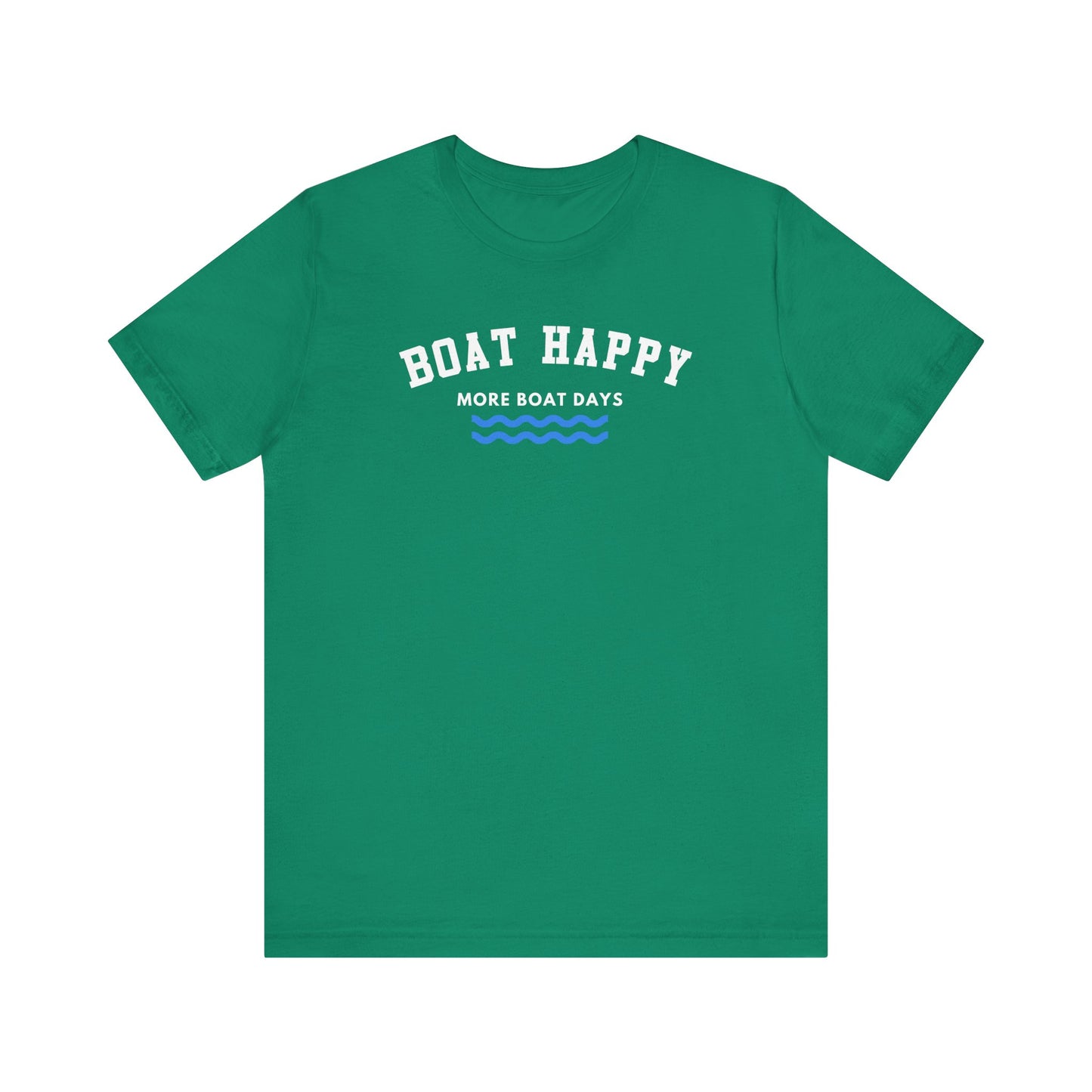 Classic Boat Happy Logo T-Shirt, Bella + Canvas Unisex Jersey Tee, Nautical Coastal Shirt, Boating Gift for Him & Her, Ocean Life Apparel