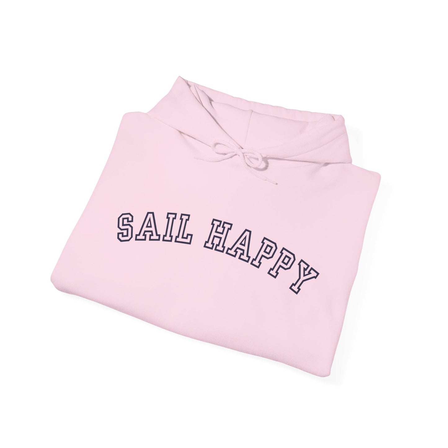 Sail Happy Hoodie, Gildan 18500 Sweatshirt for Warmth & Comfort, Perfect for Cool Sailing Adventures, Heavy Blend Sail Happy Sweatshirt