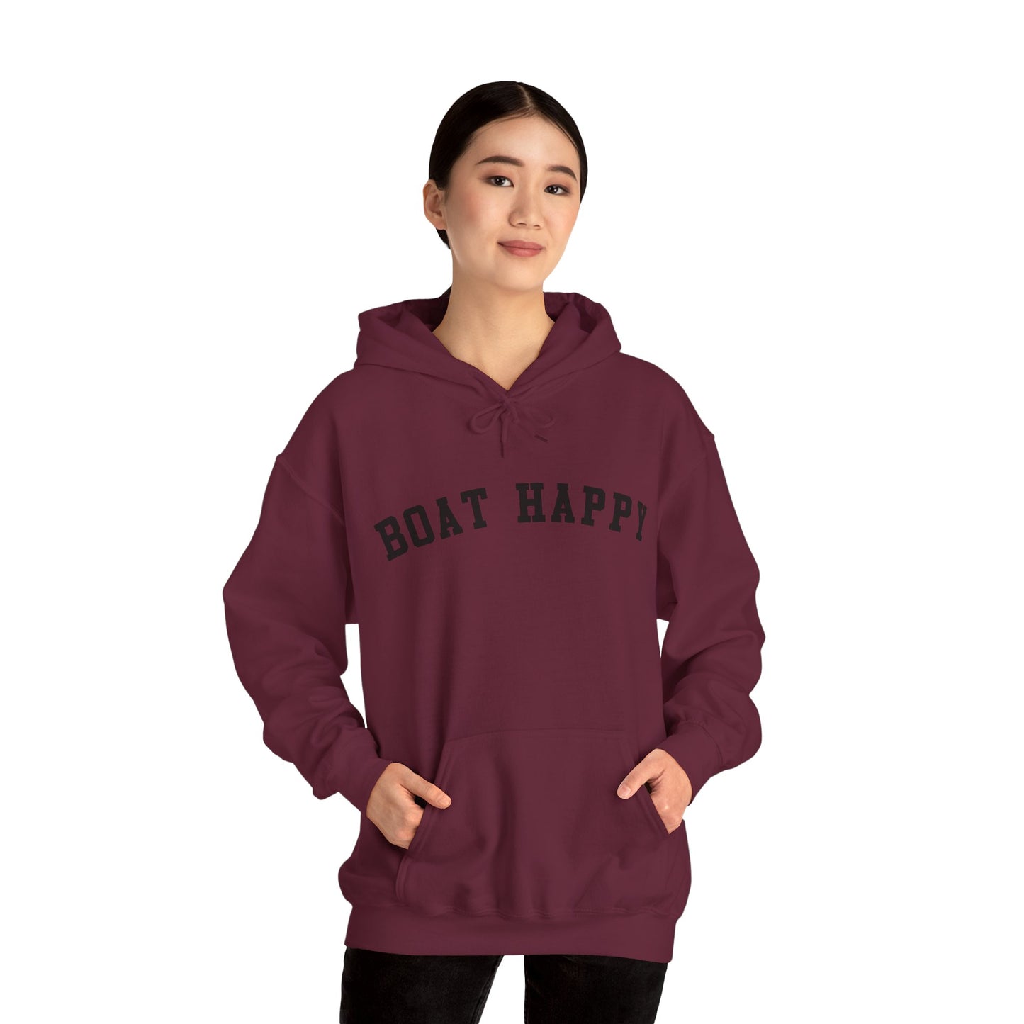 Boat Happy Gildan 18500 Sweatshirt, Cozy & Warm Boating Hoodie, Comfortable Nautical Sweatshirt for Chilly Days, Boating Pullover, Boating Hoodie