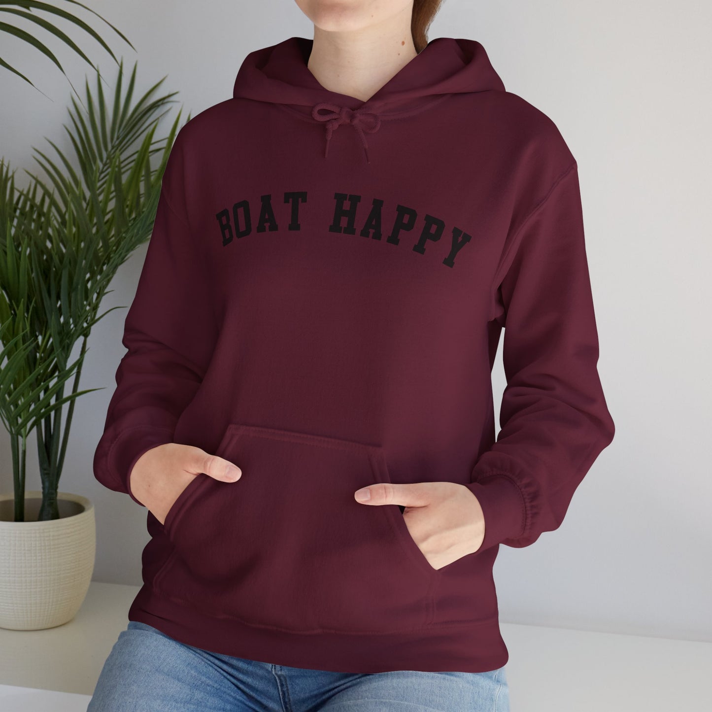 Boat Happy Gildan 18500 Sweatshirt, Cozy & Warm Boating Hoodie, Comfortable Nautical Sweatshirt for Chilly Days, Boating Pullover, Boating Hoodie