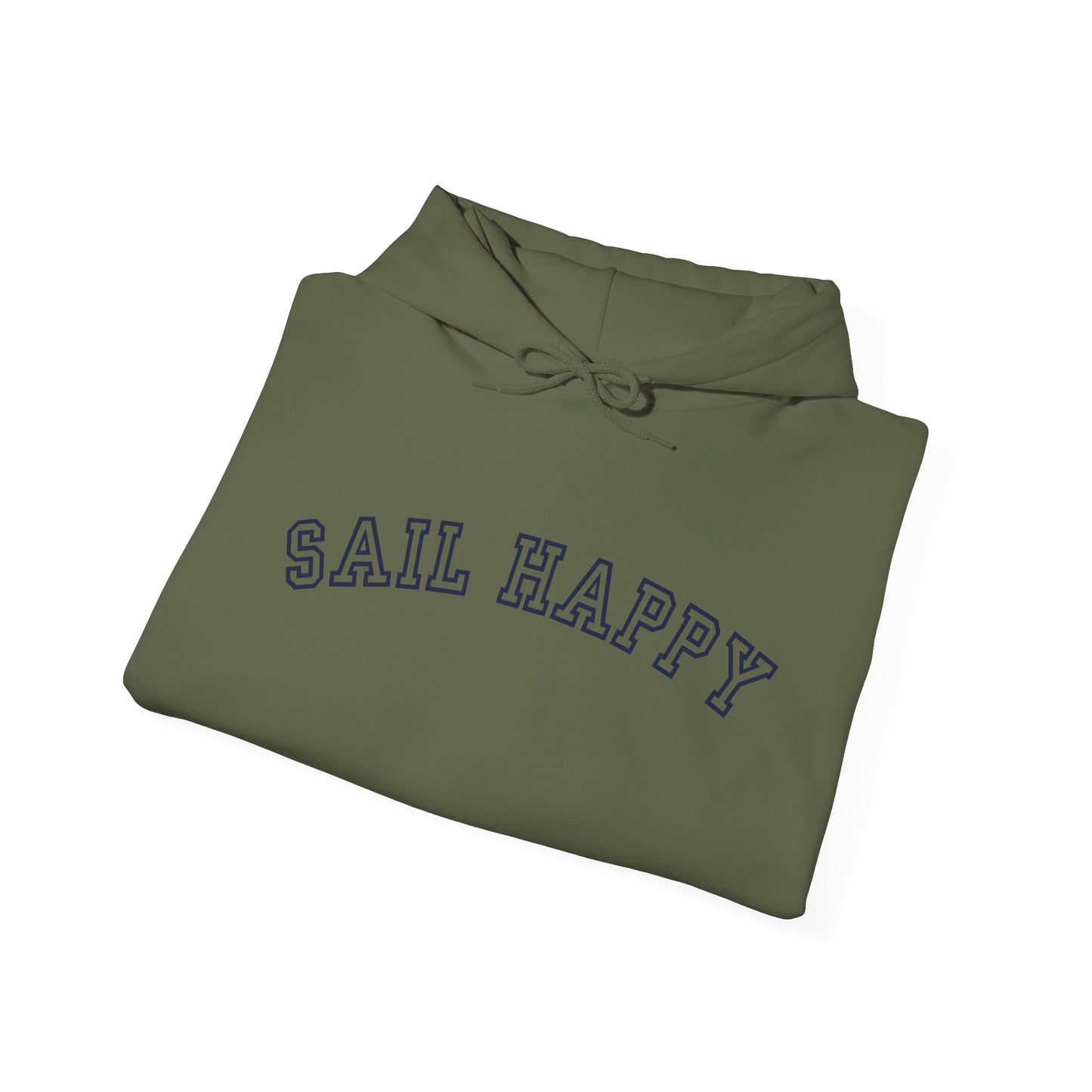 Sail Happy Hoodie, Gildan 18500 Sweatshirt for Warmth & Comfort, Perfect for Cool Sailing Adventures, Heavy Blend Sail Happy Sweatshirt