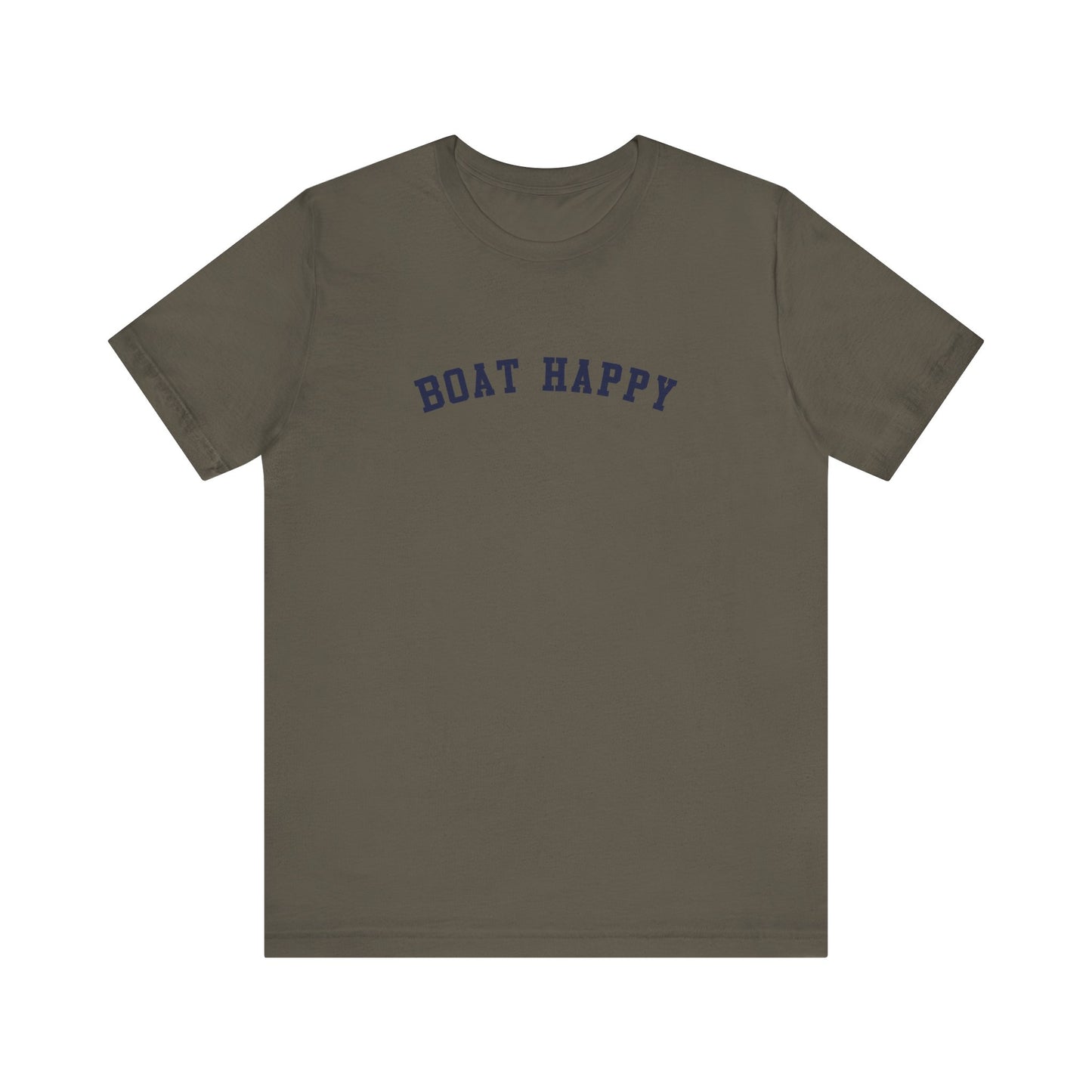 Boat Happy Bella + Canvas 3001 T-Shirt, Soft Nautical Tee for Boating Lovers, Boating T-Shirt, Nautical T-Shirt, Boating Gift for Boat Lover