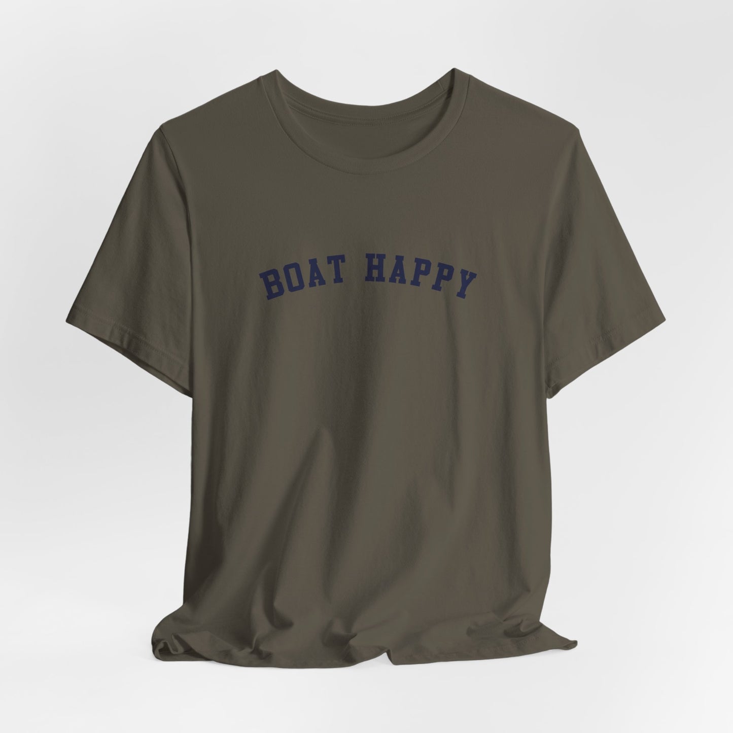 Boat Happy Bella + Canvas 3001 T-Shirt, Soft Nautical Tee for Boating Lovers, Boating T-Shirt, Nautical T-Shirt, Boating Gift for Boat Lover