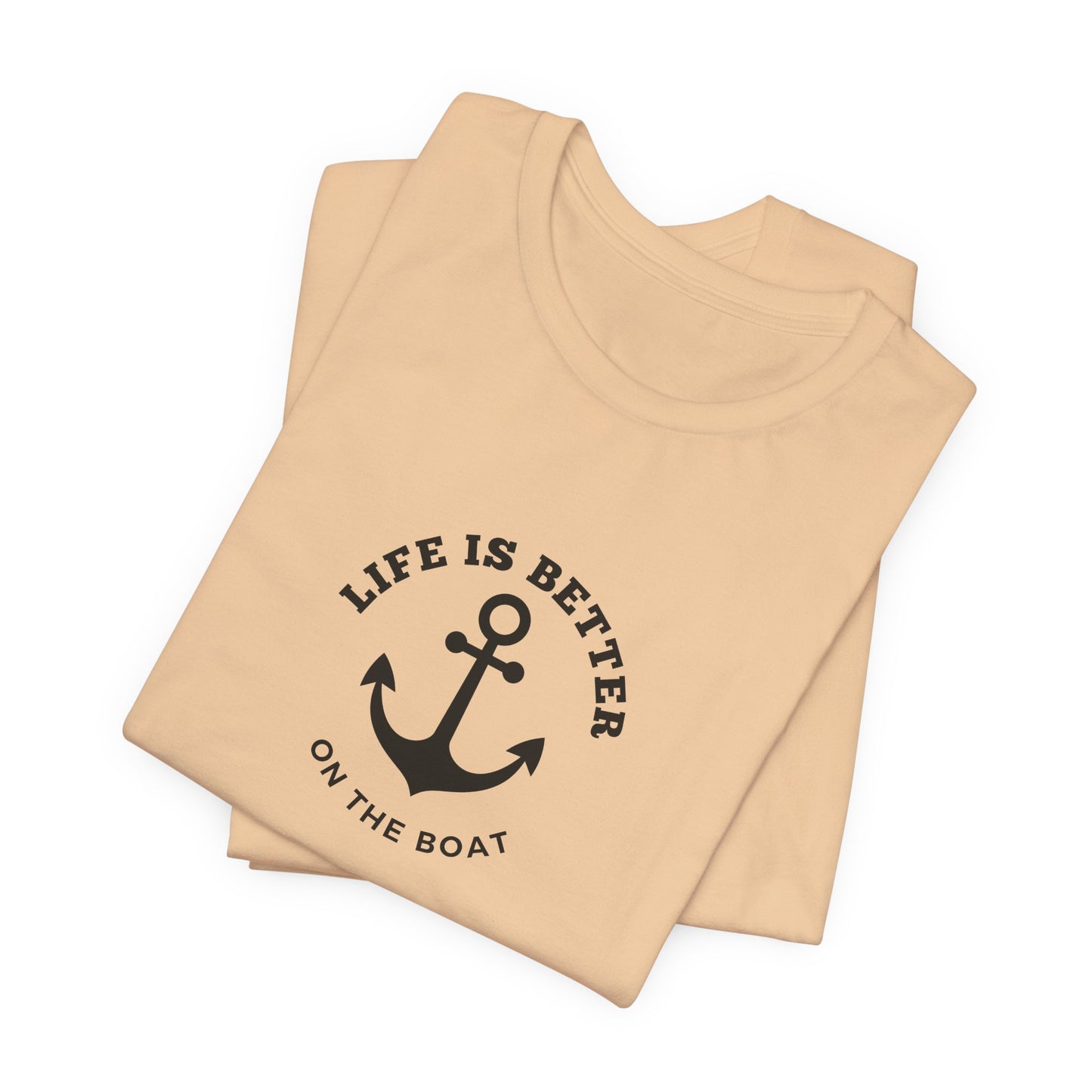 Life Is Better on the Boat T-Shirt – Bella + Canvas 3001 | Boating Tee by Boat Happy