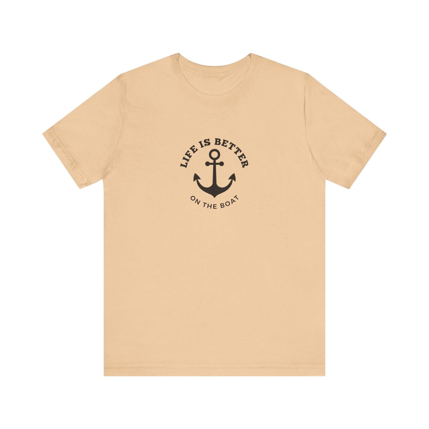 Life Is Better on the Boat T-Shirt – Bella + Canvas 3001 | Boating Tee by Boat Happy