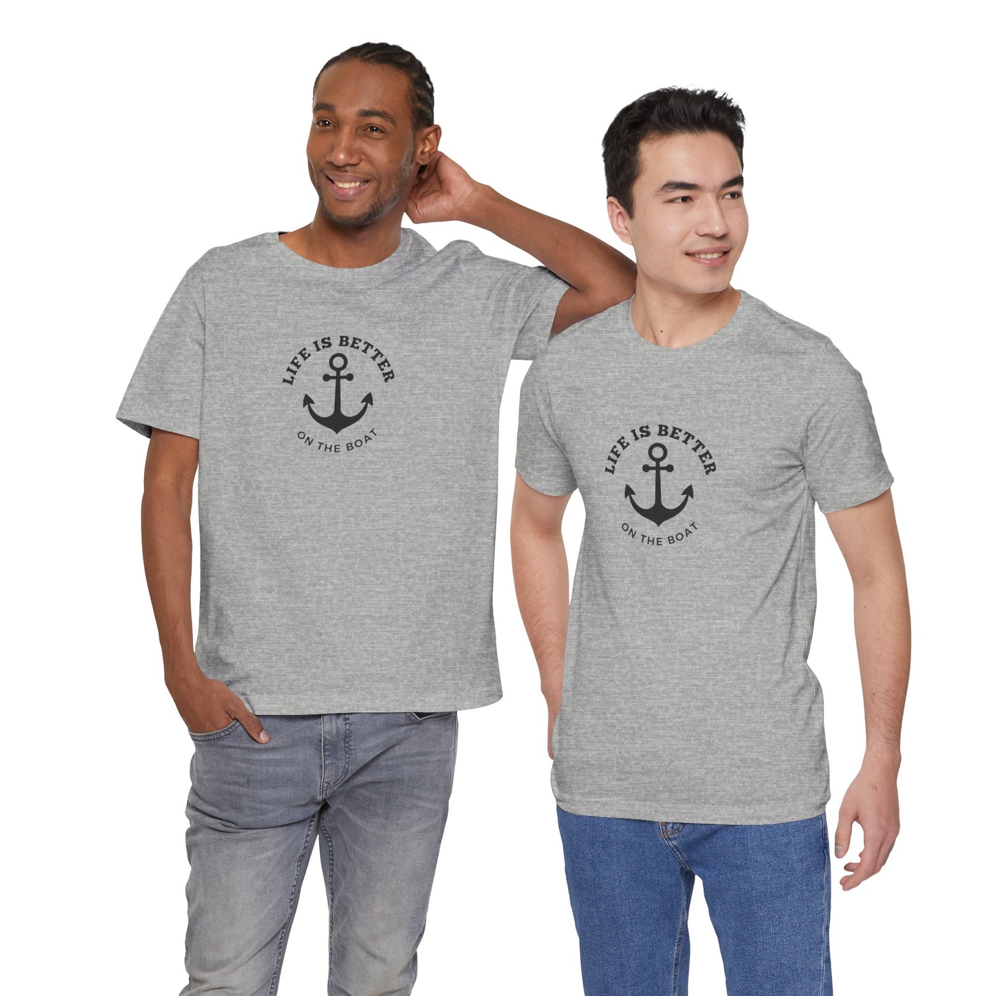 Life Is Better on the Boat T-Shirt – Bella + Canvas 3001 | Boating Tee by Boat Happy