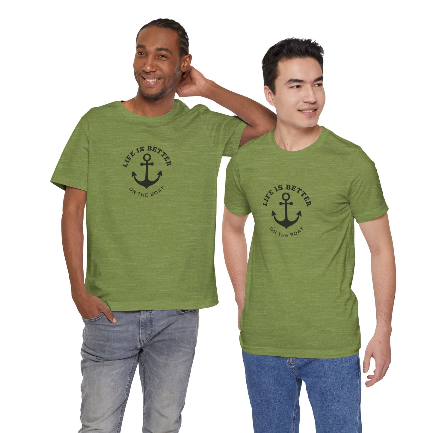 Life Is Better on the Boat T-Shirt – Bella + Canvas 3001 | Boating Tee by Boat Happy