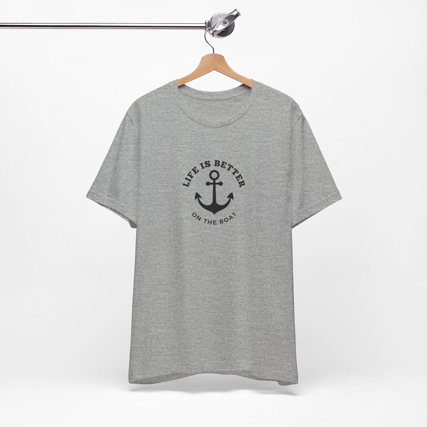 Life Is Better on the Boat T-Shirt – Bella + Canvas 3001 | Boating Tee by Boat Happy
