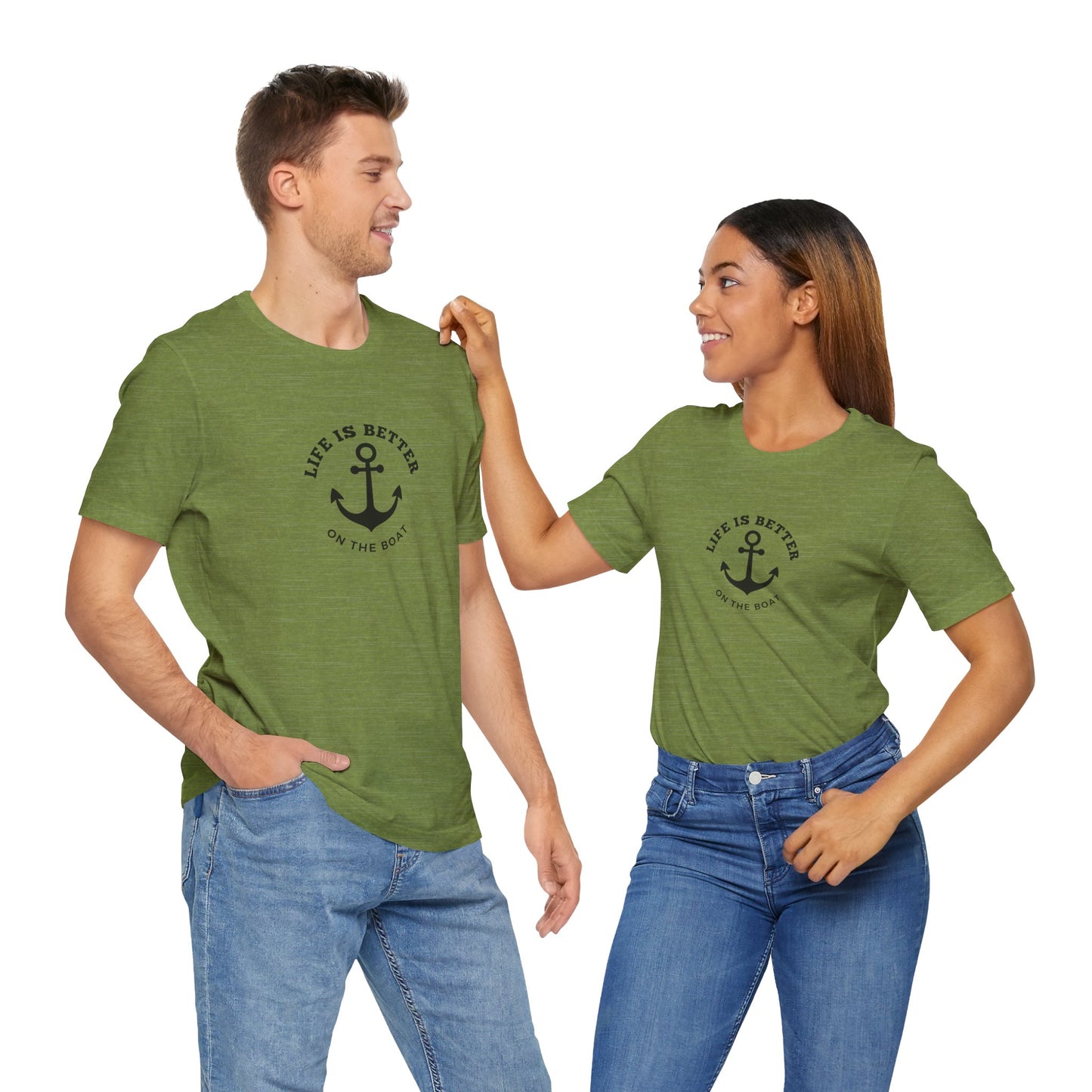 Life Is Better on the Boat T-Shirt – Bella + Canvas 3001 | Boating Tee by Boat Happy