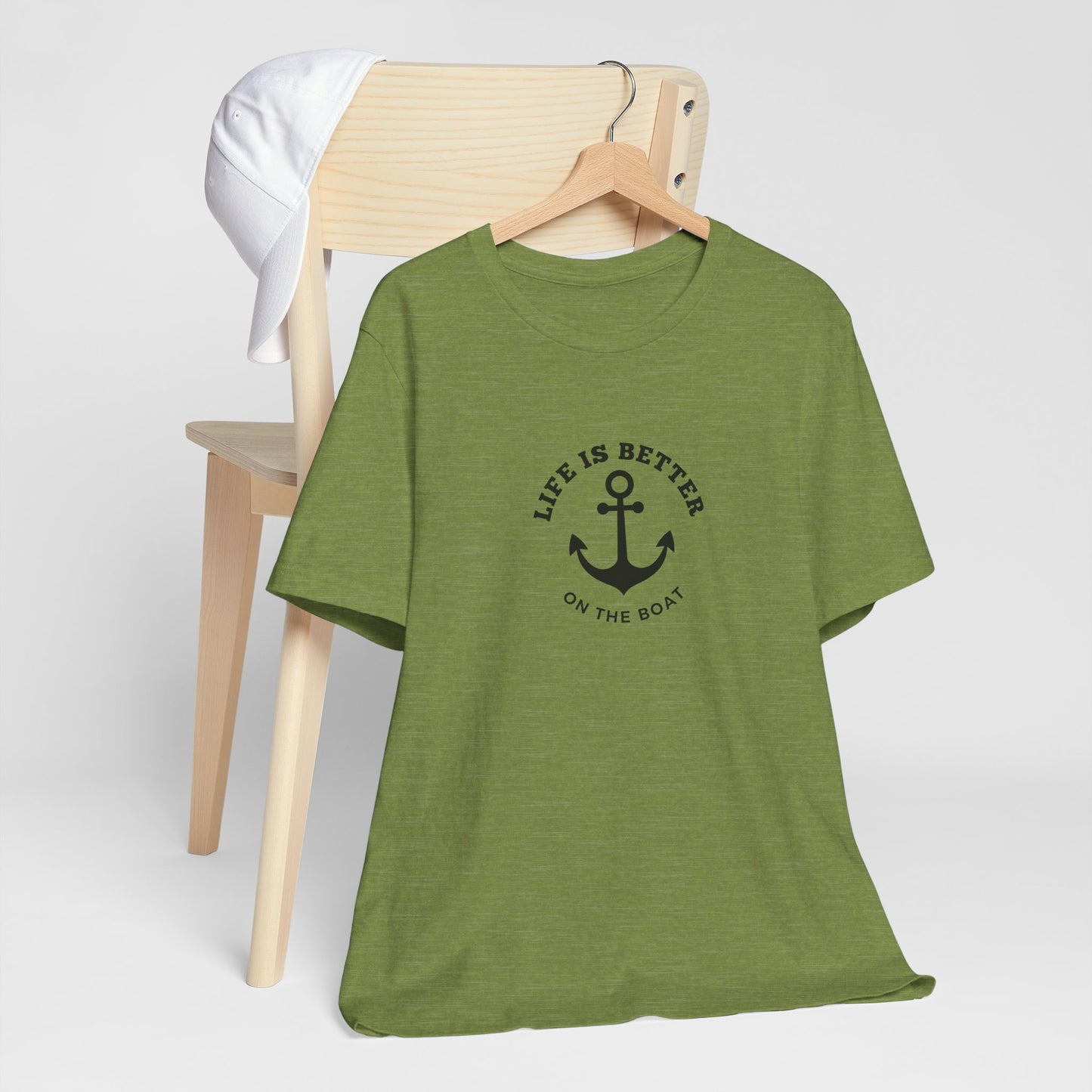 Life Is Better on the Boat T-Shirt – Bella + Canvas 3001 | Boating Tee by Boat Happy