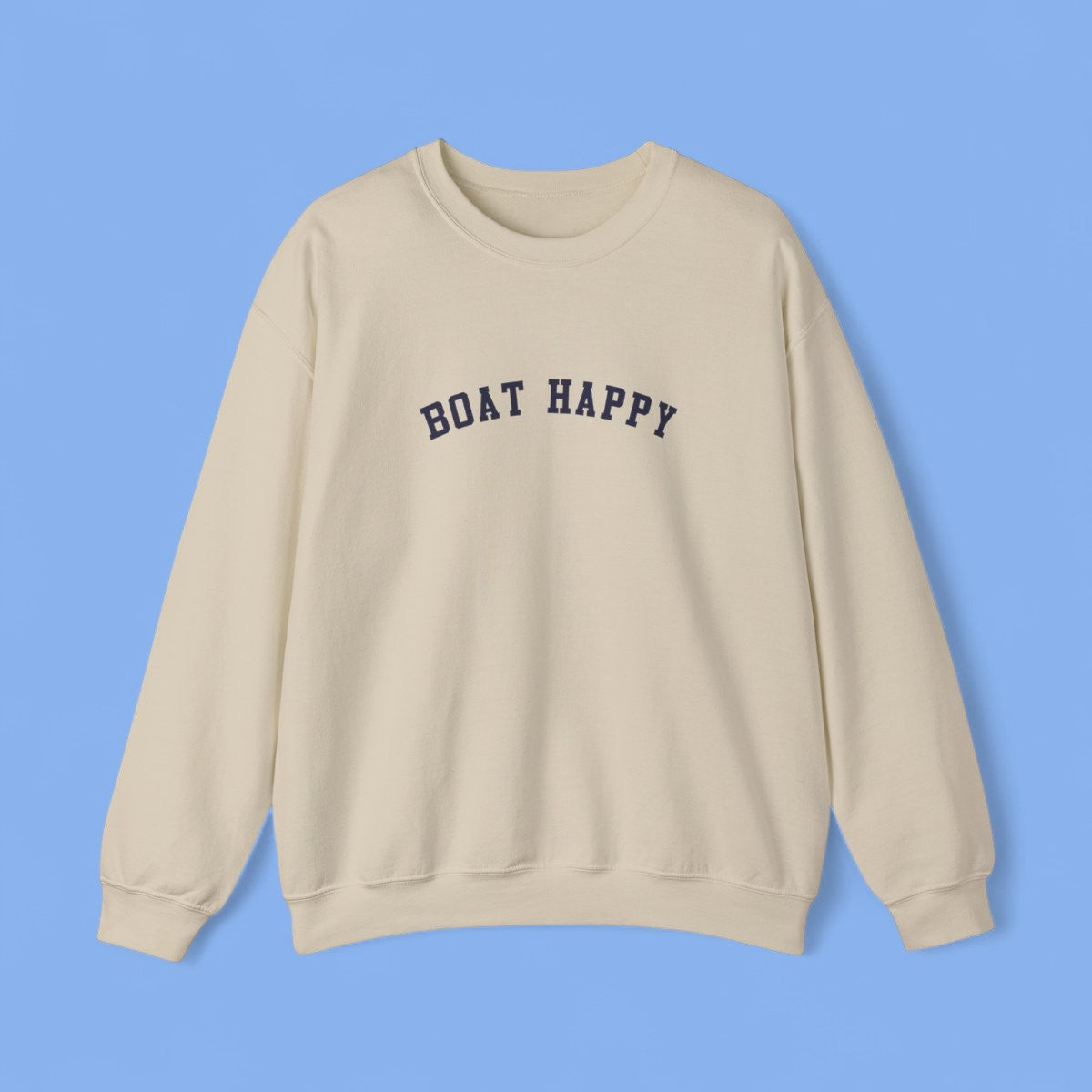Boat Happy Classic Crewneck – Cozy Nautical Boating Sweatshirt