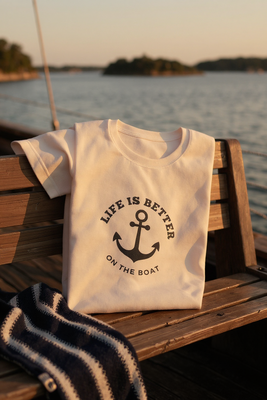 Life Is Better on the Boat T-Shirt – Boating Tee by Boat Happy