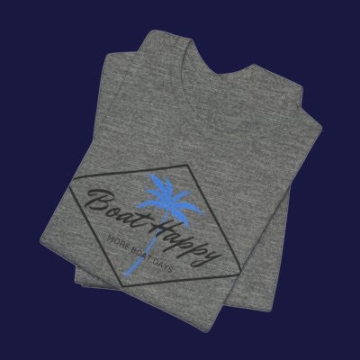 Boat Happy Palm Tree Diamond T-Shirt – Nautical Graphic Tee