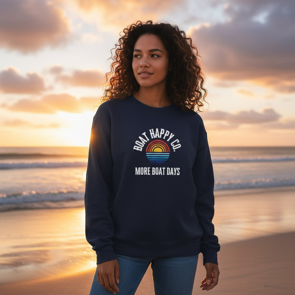 More Boat Days Crewneck – Nautical Cozy Sweatshirt