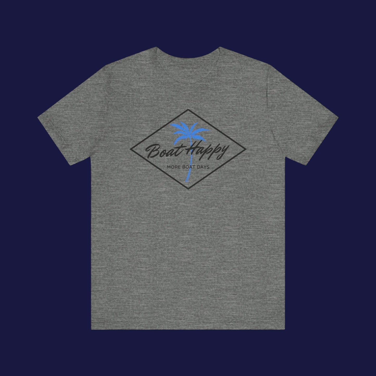 Boat Happy Palm Tree Diamond T-Shirt – Nautical Graphic Tee