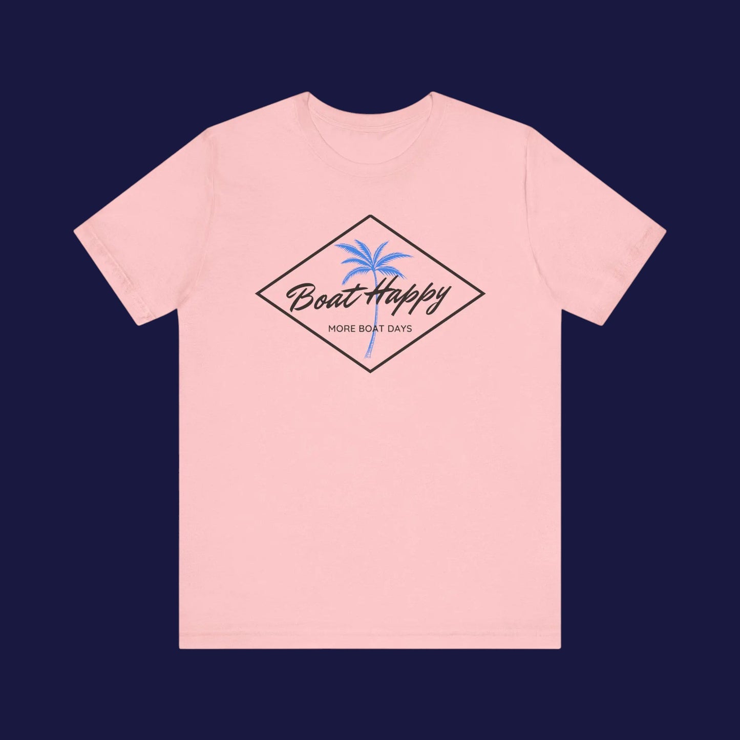 Boat Happy Palm Tree Diamond T-Shirt – Nautical Graphic Tee