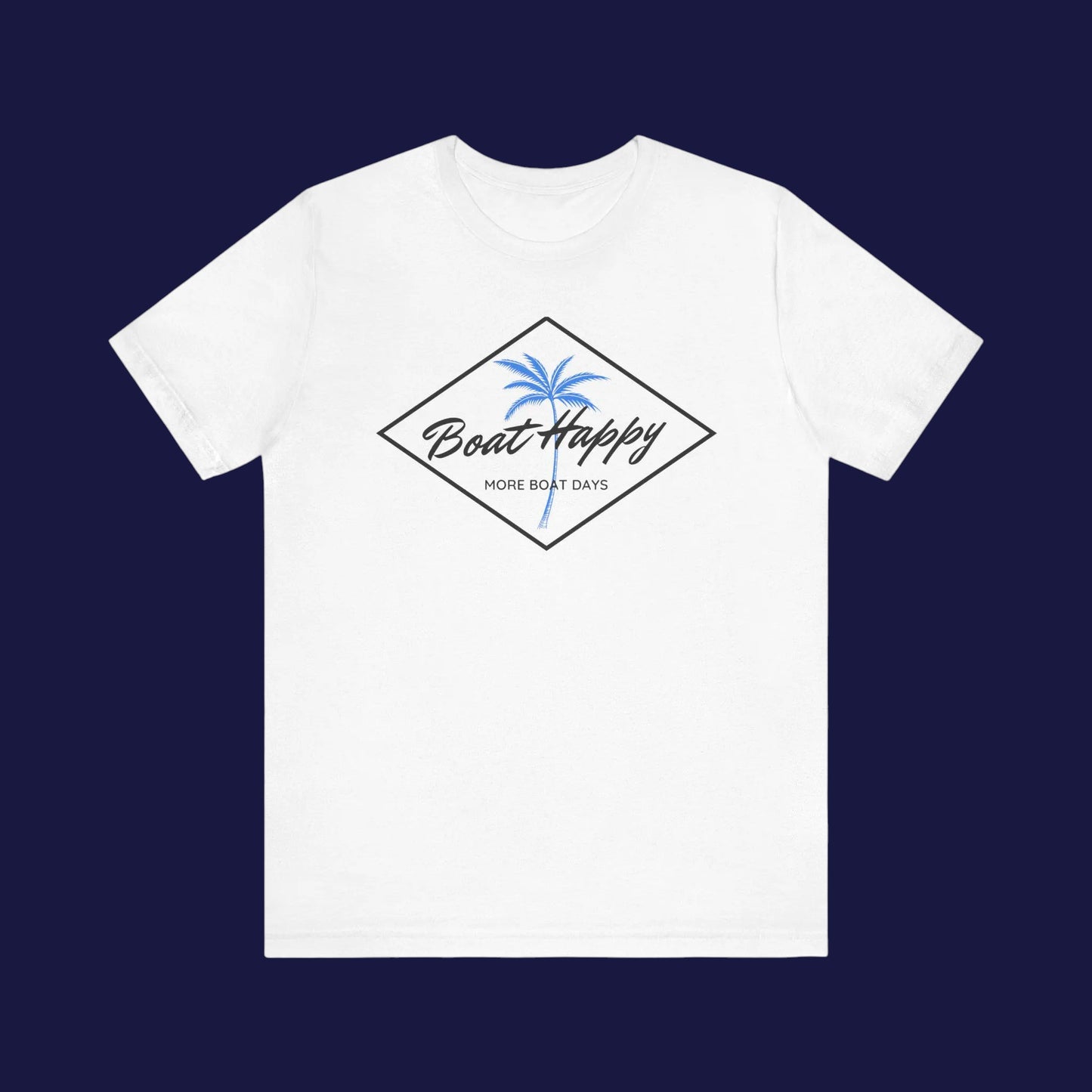Boat Happy Palm Tree Diamond T-Shirt – Nautical Graphic Tee