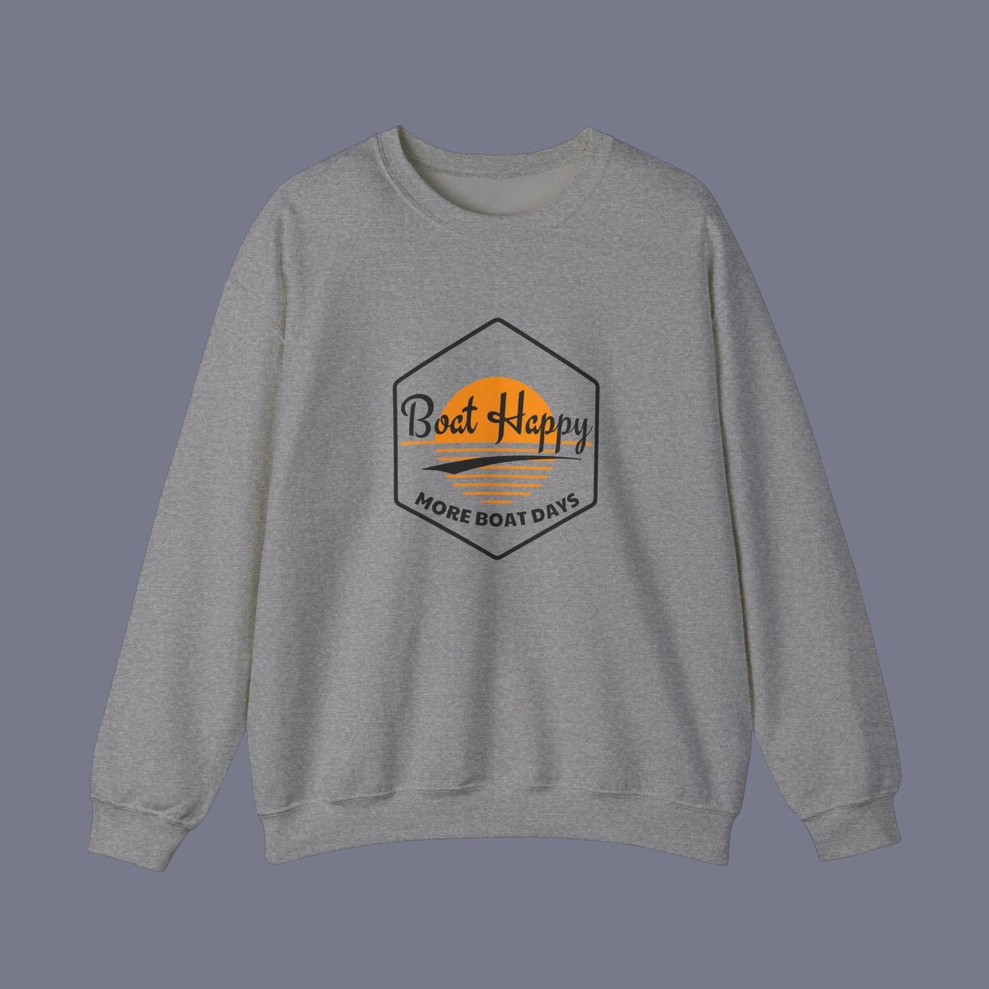 Sunset Boating Crewneck – Gildan 18000 Coastal Sweatshirt