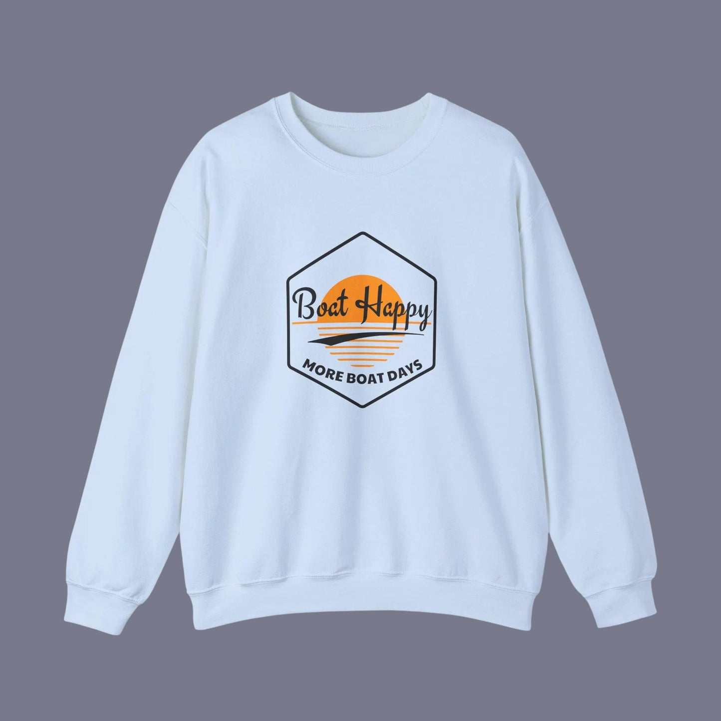 Sunset Boating Crewneck – Gildan 18000 Coastal Sweatshirt