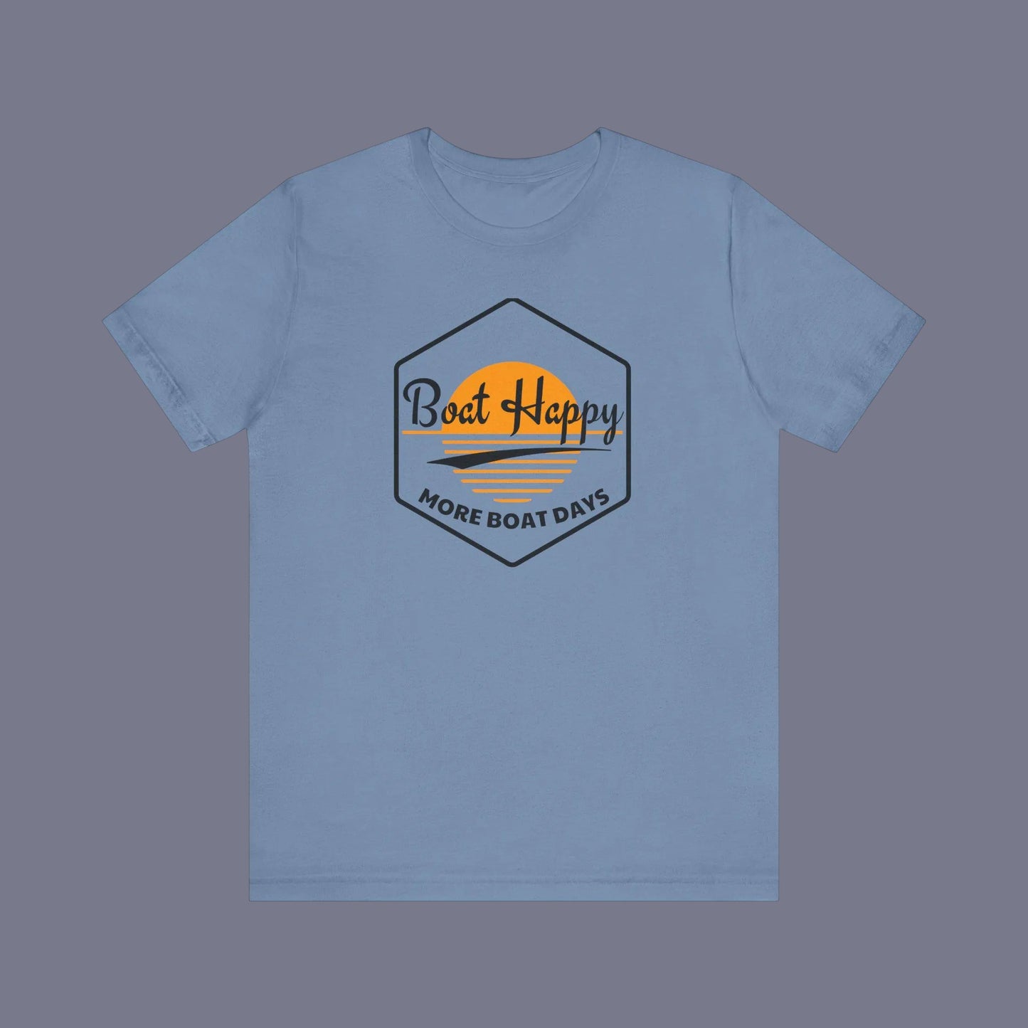 Boat Happy Sunset Hexagon T-Shirt – Coastal Boating Tee