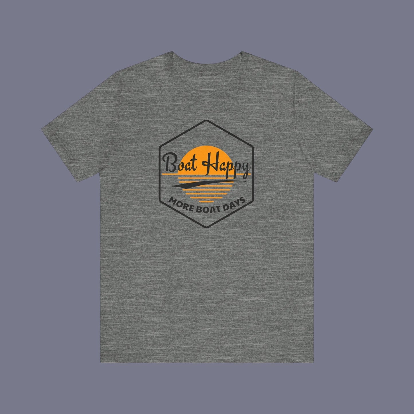 Boat Happy Sunset Hexagon T-Shirt – Coastal Boating Tee