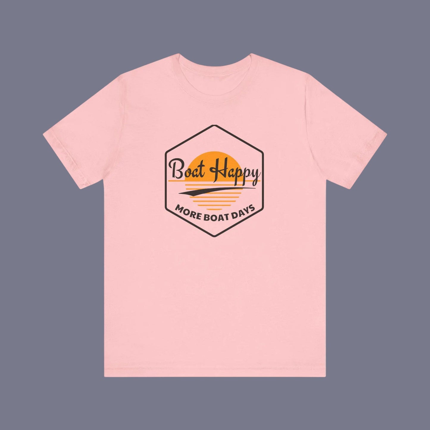 Boat Happy Sunset Hexagon T-Shirt – Coastal Boating Tee